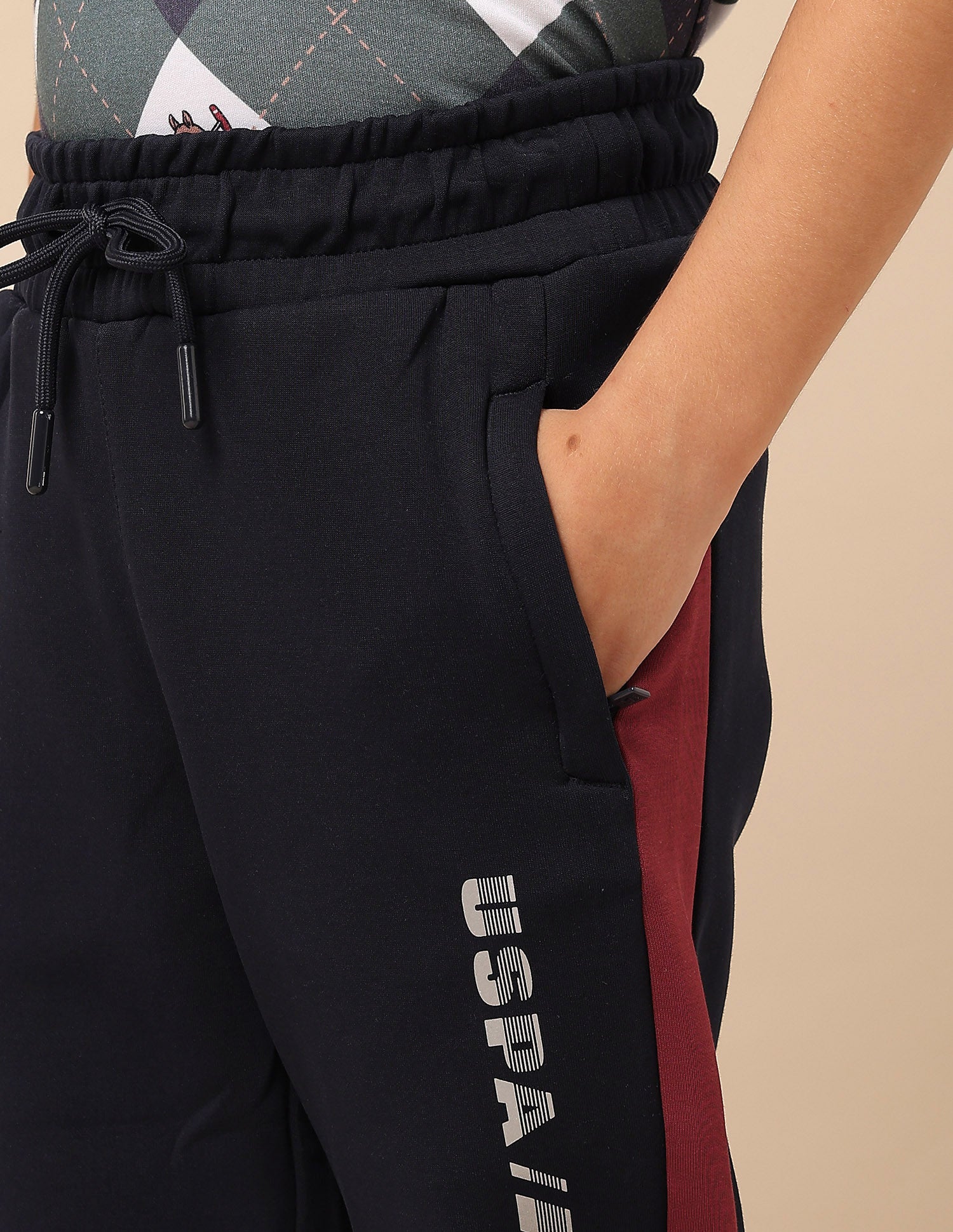 Boys Regular Fit Mini Me Track Pants Navy - U.S. POLO ASSN. | Large