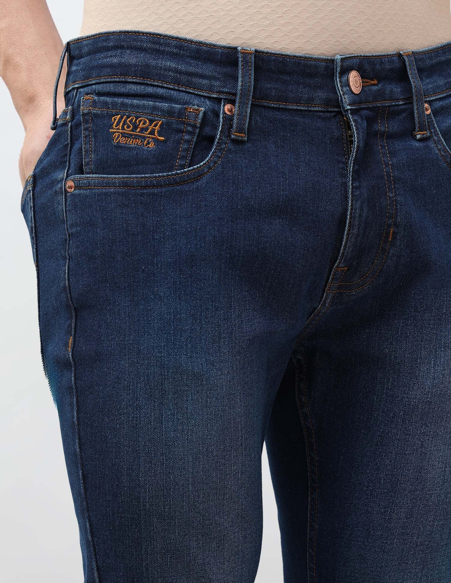 Henry Tapered Fit Stone Washed Jeans Dark Blue - U.S. POLO ASSN. | Large