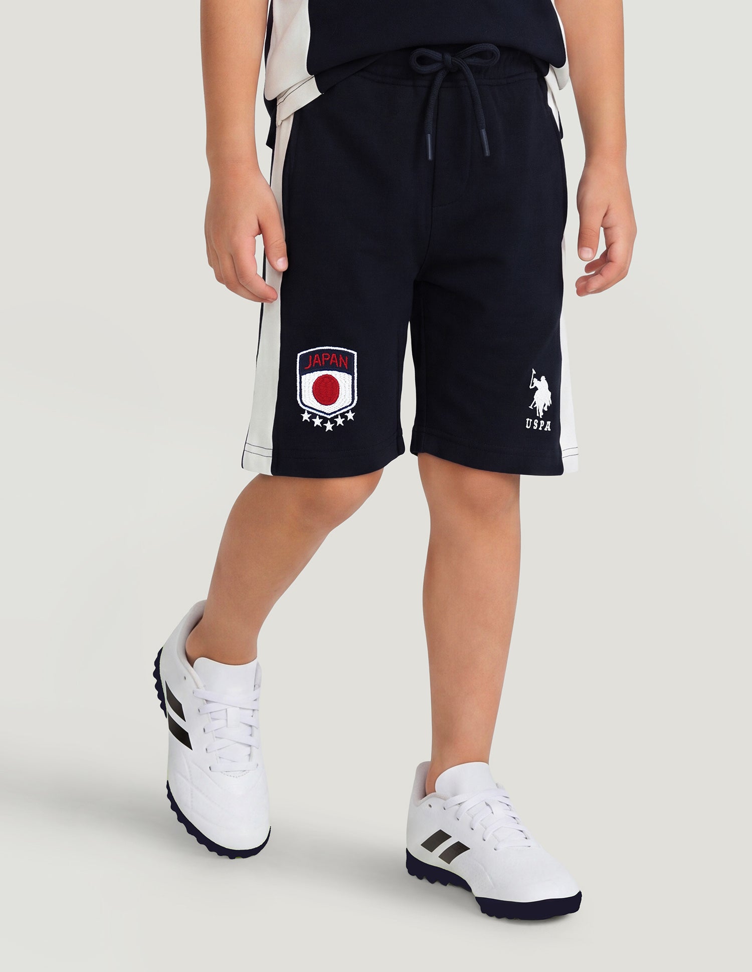 Mid Rise Solid Shorts Navy - U.S. Polo Assn. India | Large