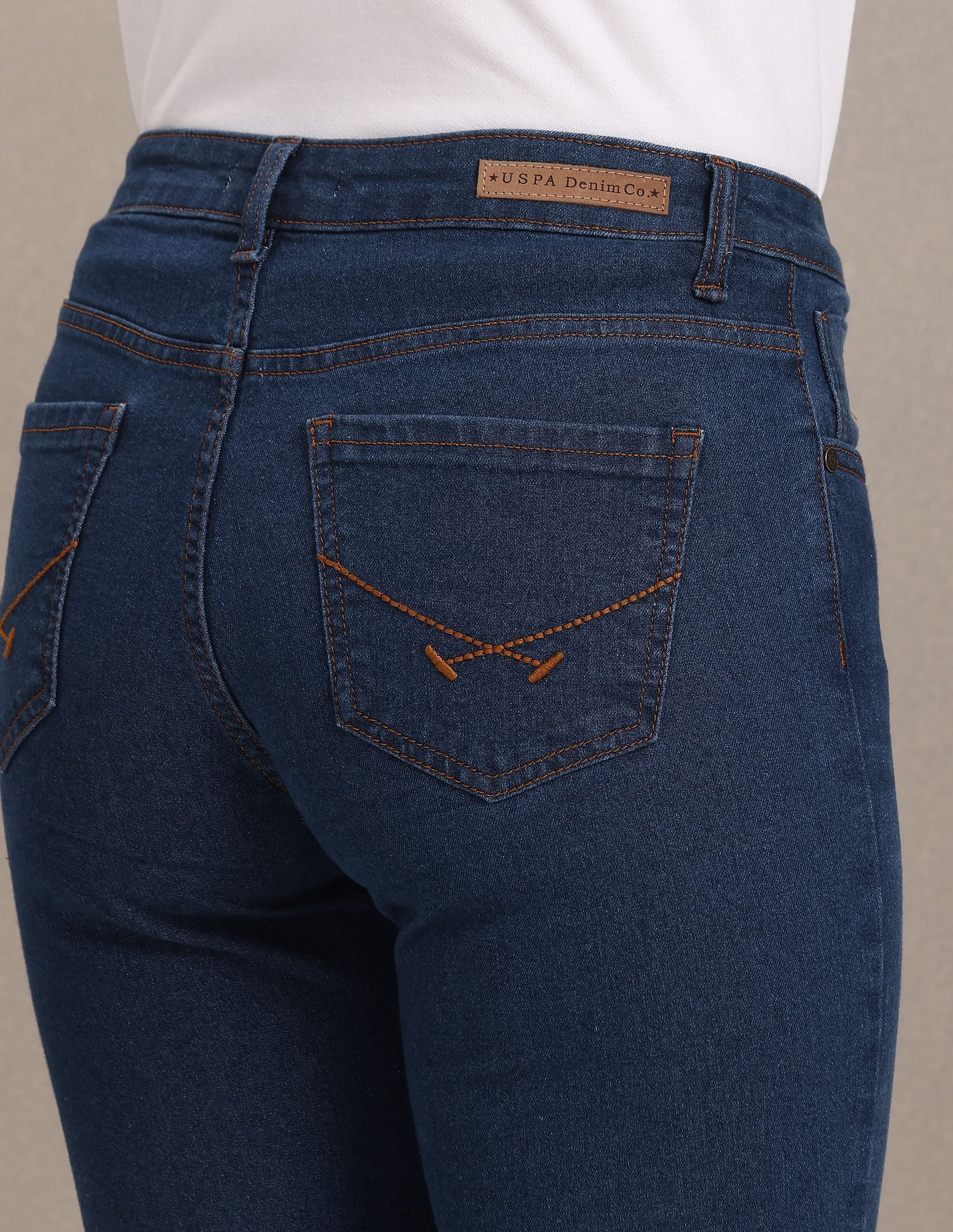Stone Wash Skinny Fit Jeans Blue - U.S. Polo Assn. India | Large