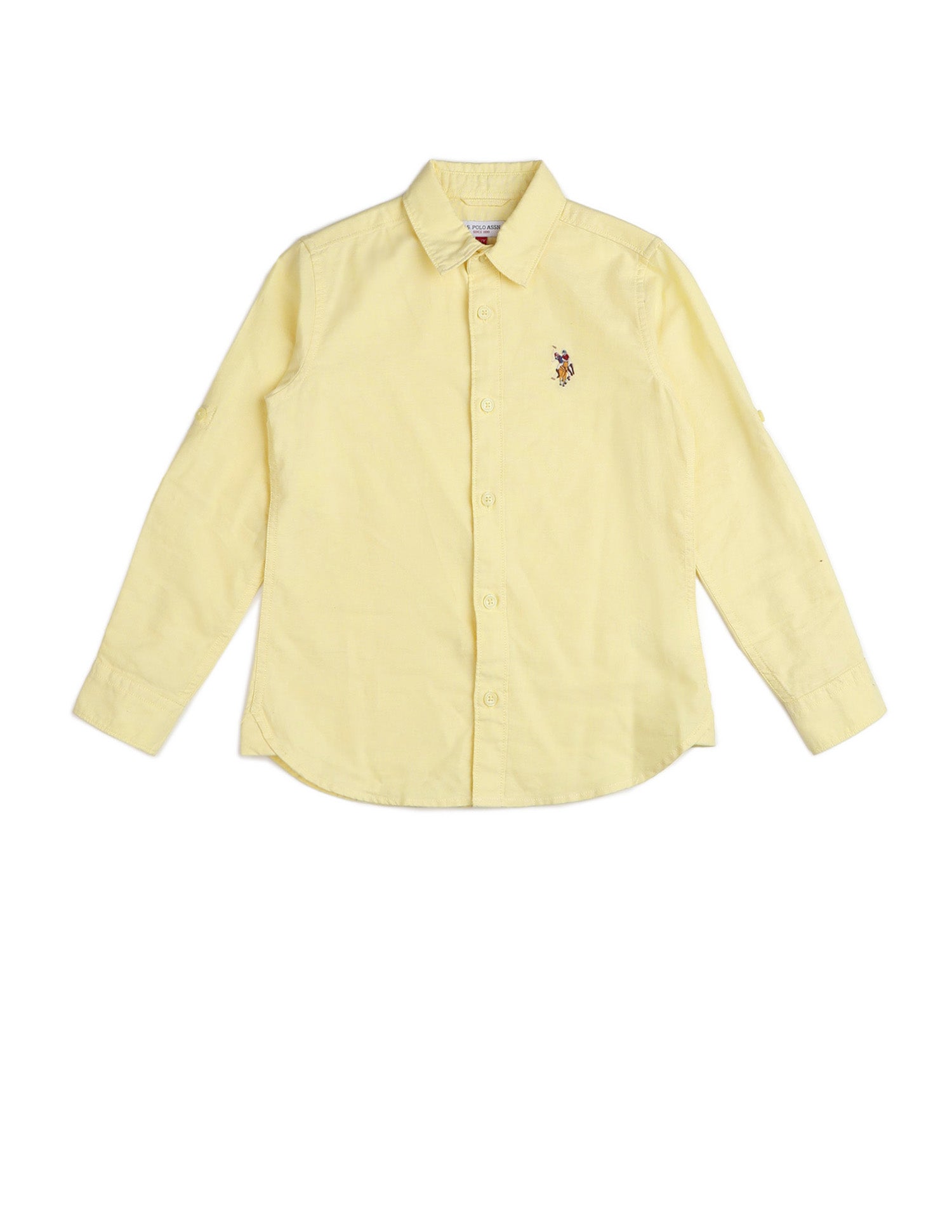 Boys Solid Oxford Shirt Yellow - U.S. POLO ASSN. | Large