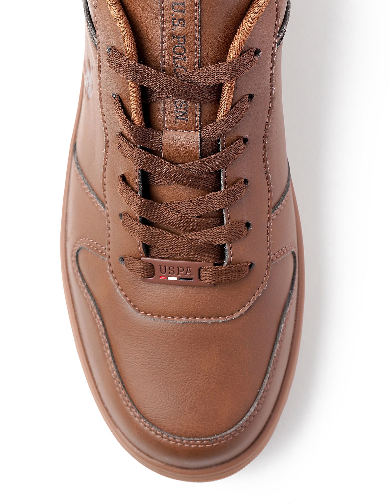 Men Jaxon Brown Retro Court Sneakers Brown - U.S. Polo Assn. India | Large