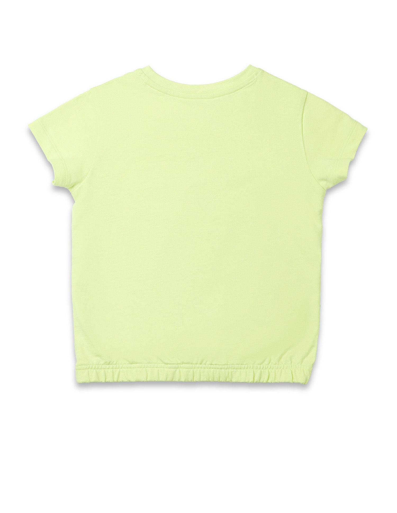 Girls Brand Embroidered Blousan T-Shirt Yellow - U.S. POLO ASSN. | Large