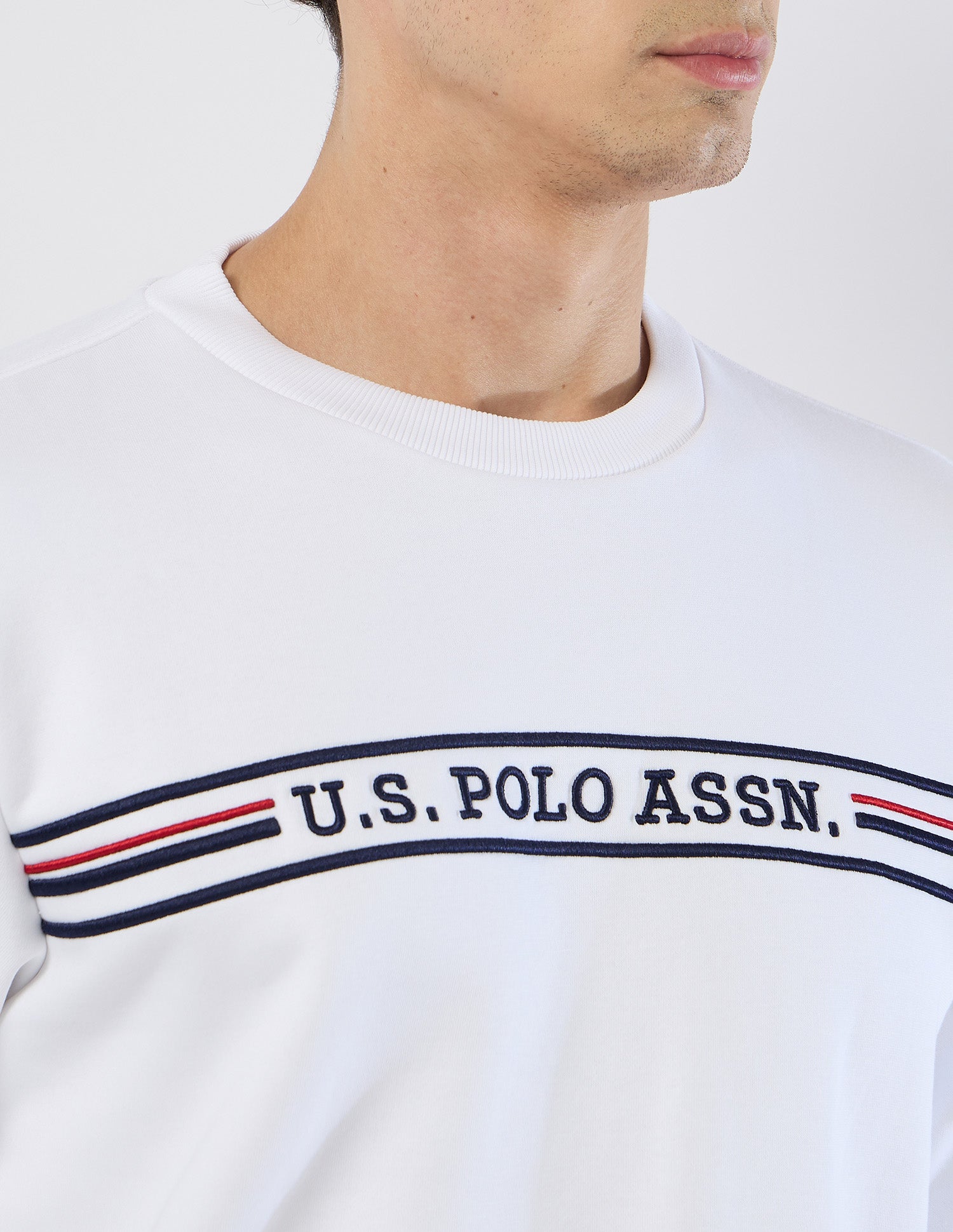 Brand Embroidered Regular Fit Sweatshirt White - U.S. POLO ASSN. | Large