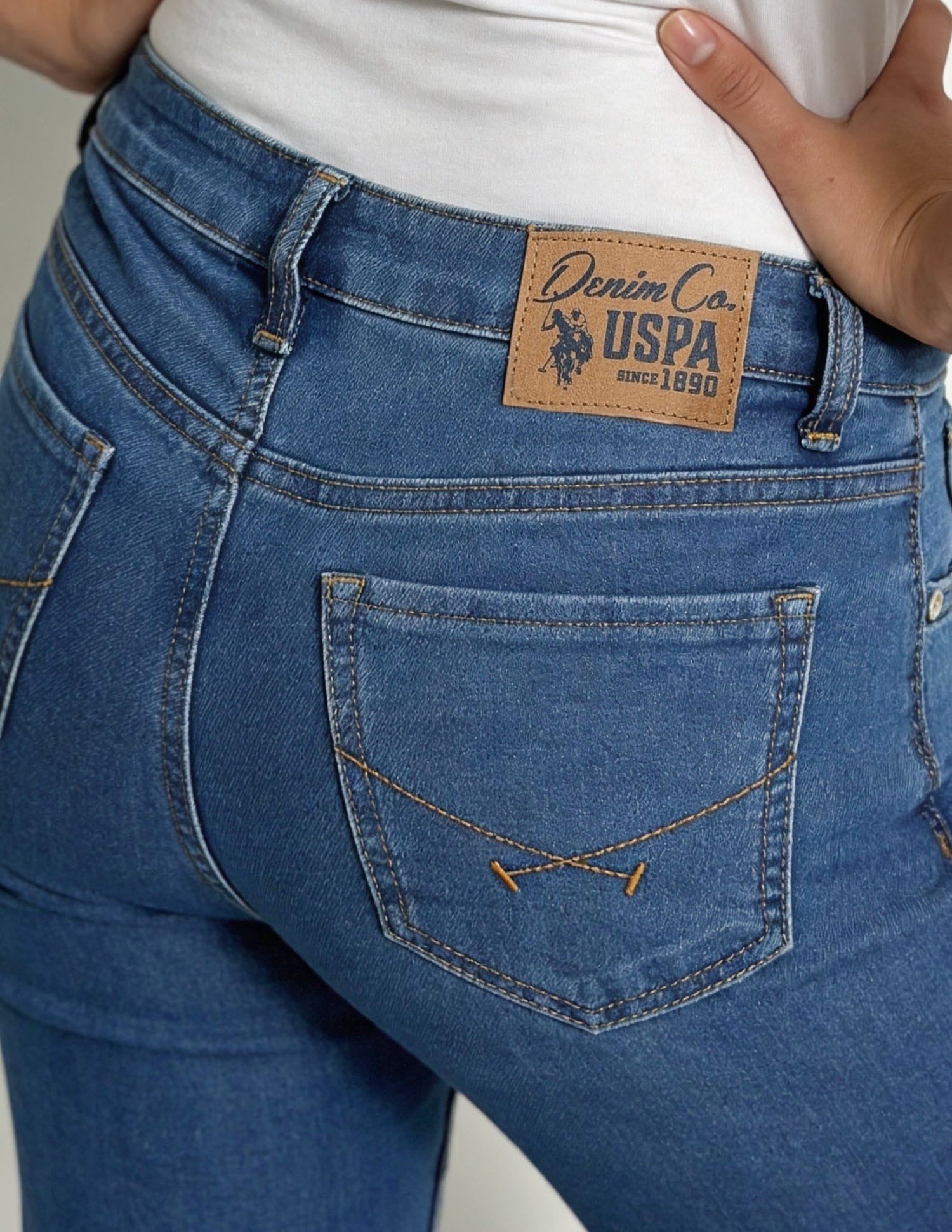 High Rise Flared Fit Jeans Blue - U.S. Polo Assn. India | Large