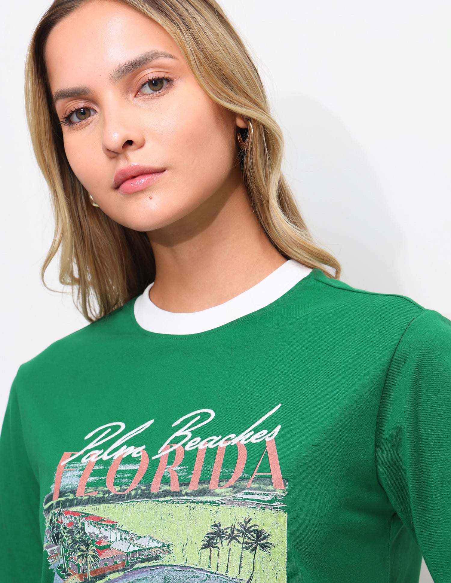 Graphic Printed Boxy T-shirt Green - U.S. Polo Assn. India | Large