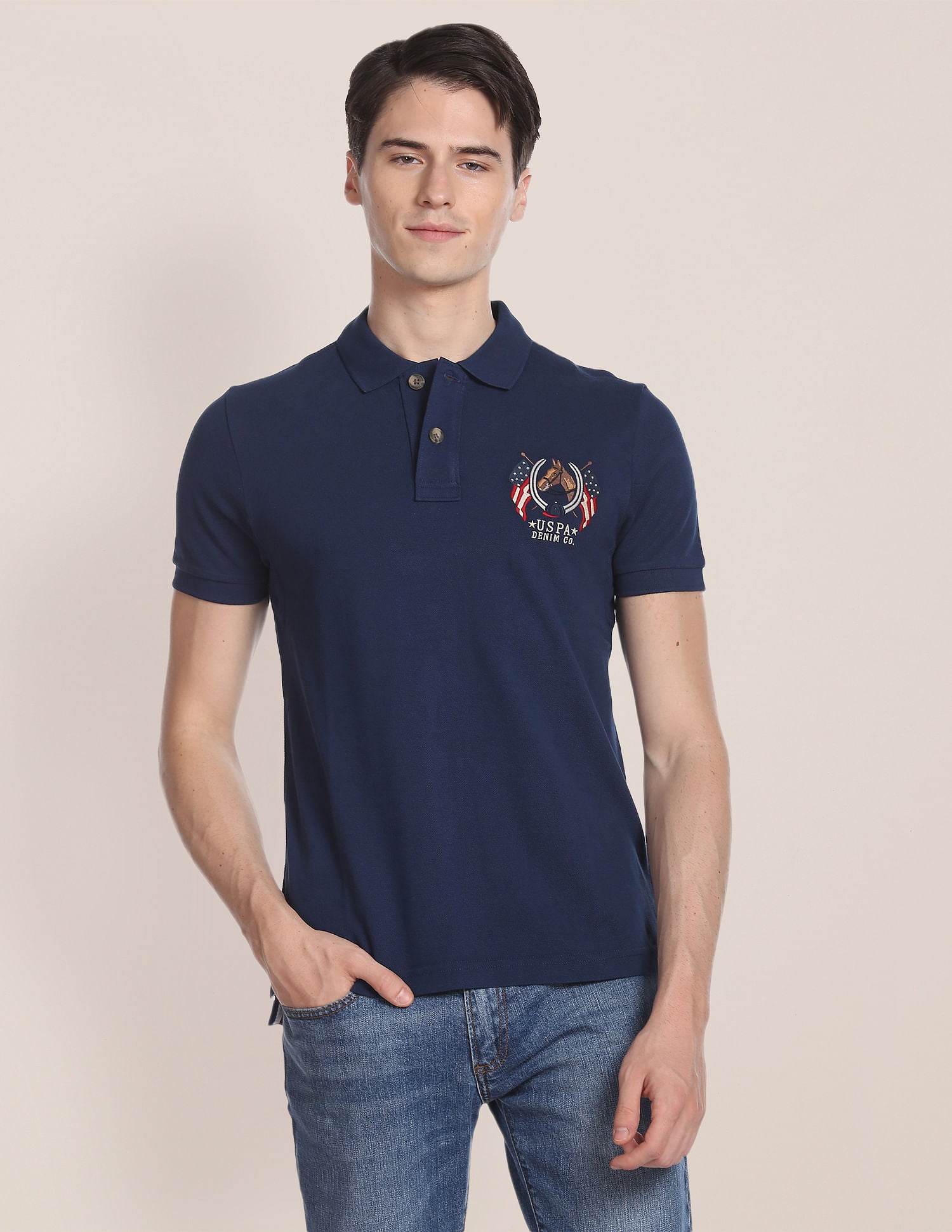 Cotton Solid Polo Shirt