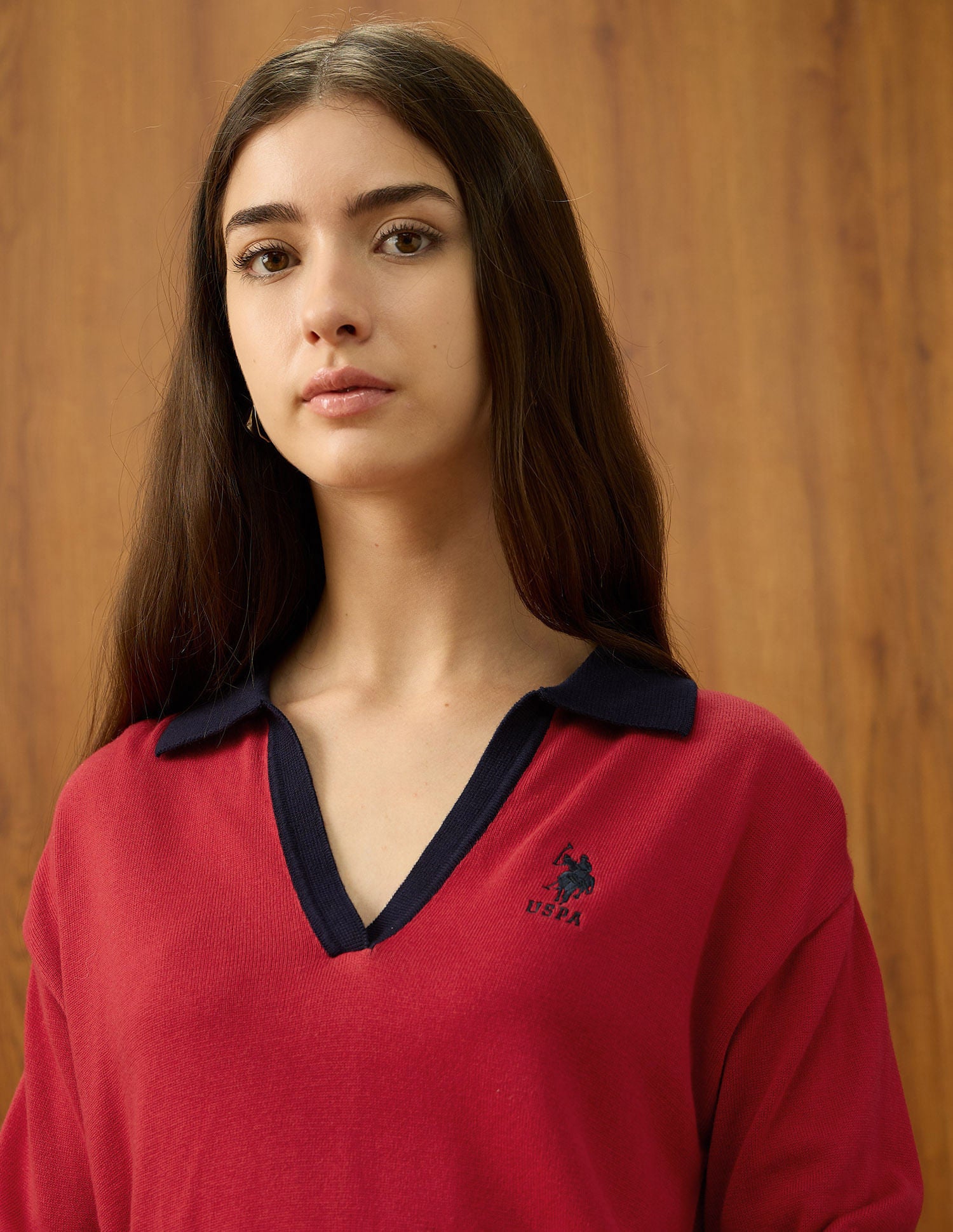 Relaxed Fit Solid Sweater Red - U.S. POLO ASSN. | Large