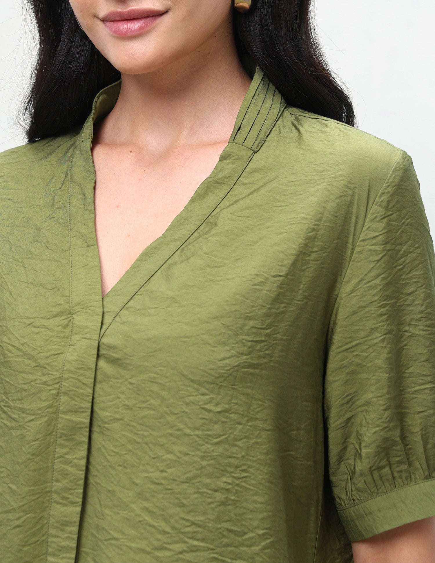Solid Regular Fit Top Olive - U.S. Polo Assn. India | Large