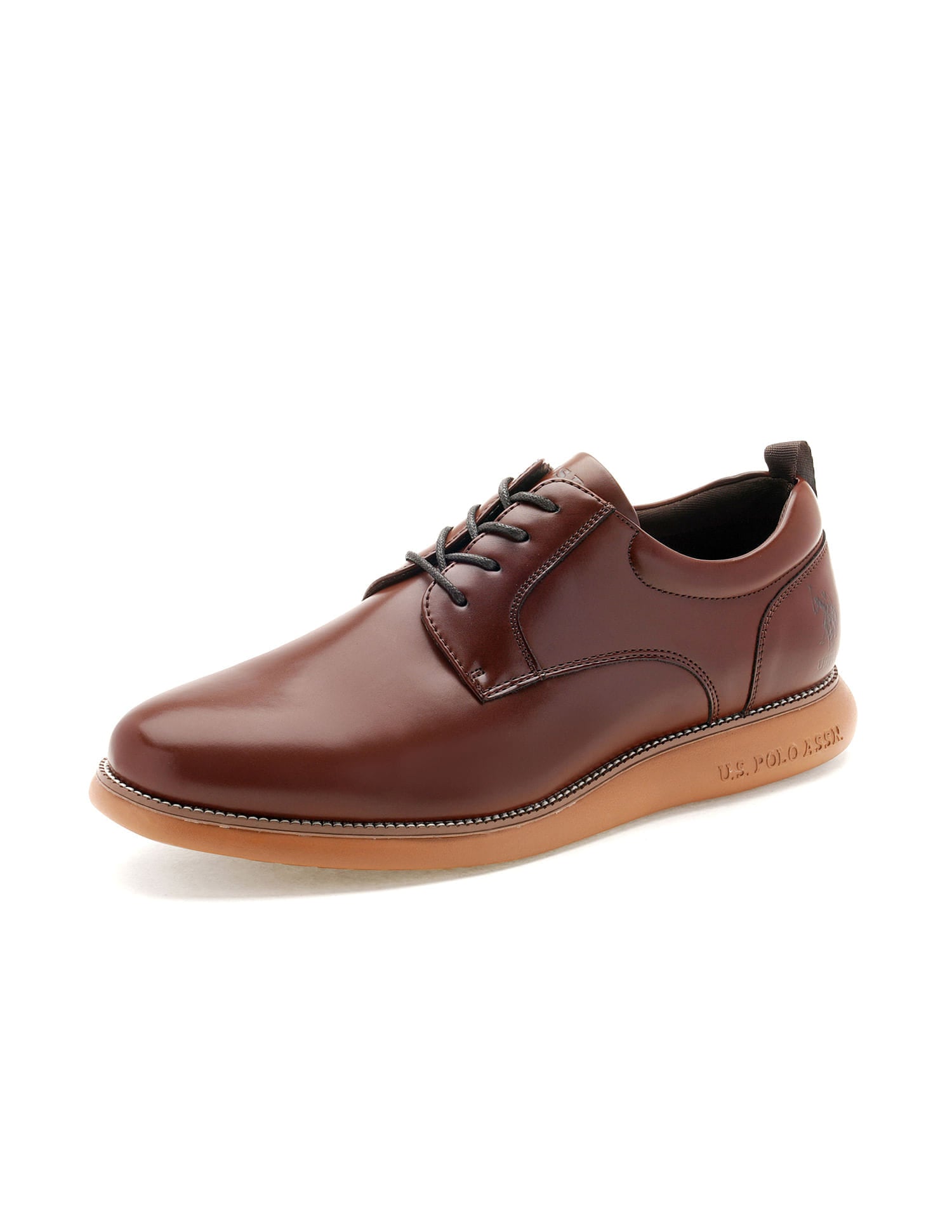 Men Nicolo Brown Work Casuals Lace Up Shoes Brown - U.S. Polo Assn. India | Large