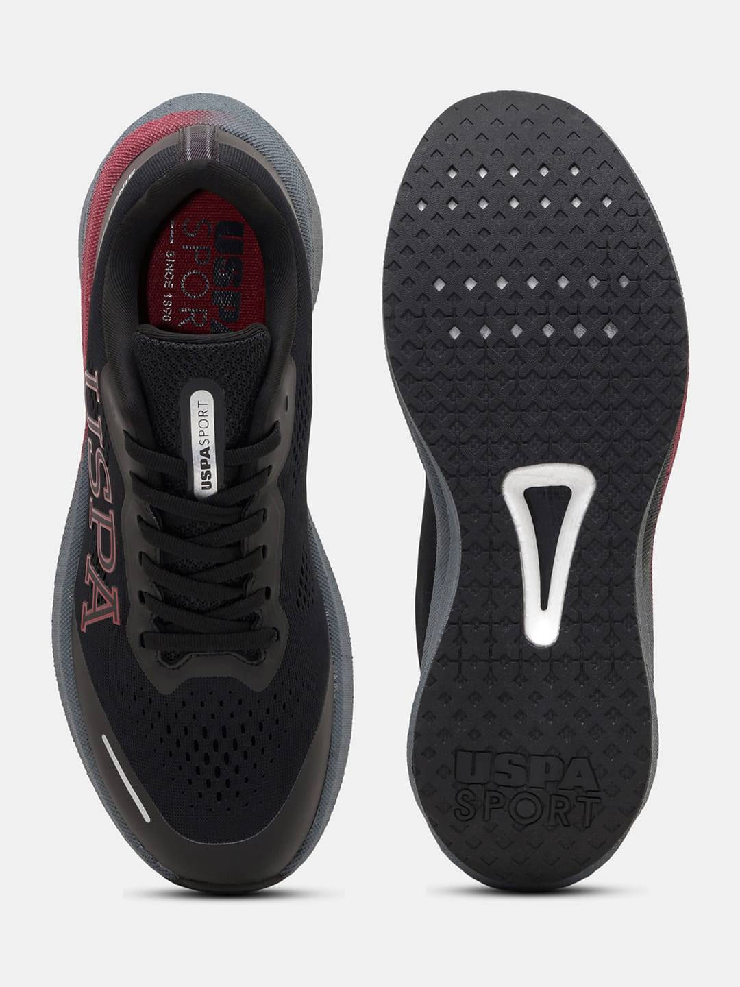 Men Rainer USPA Sport Runpro Running Shoes Black - U.S. Polo Assn. India | Large