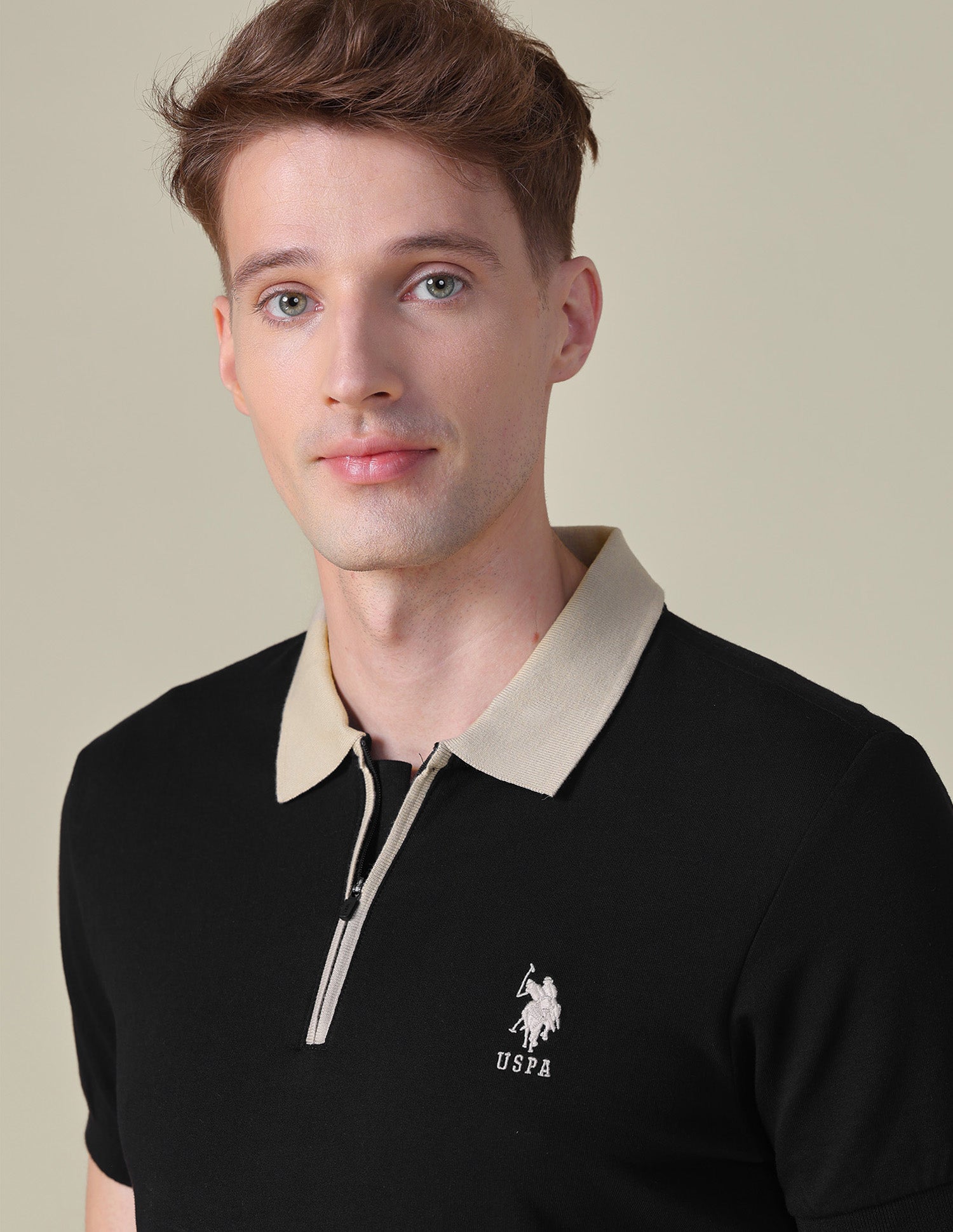 Solid Slim Fit Polo Shirt Black - U.S. POLO ASSN. | Large