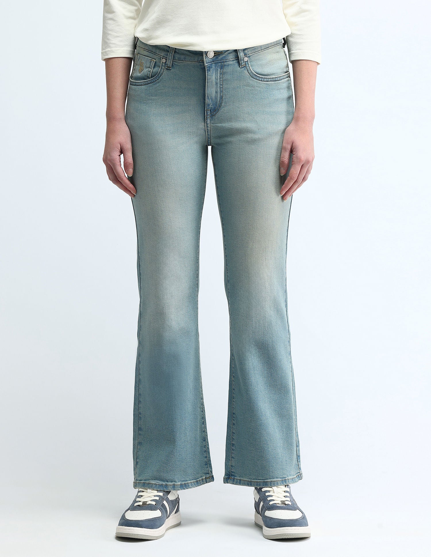 Mid Rise Bootcut Jeans Blue - U.S. Polo Assn. India | Large