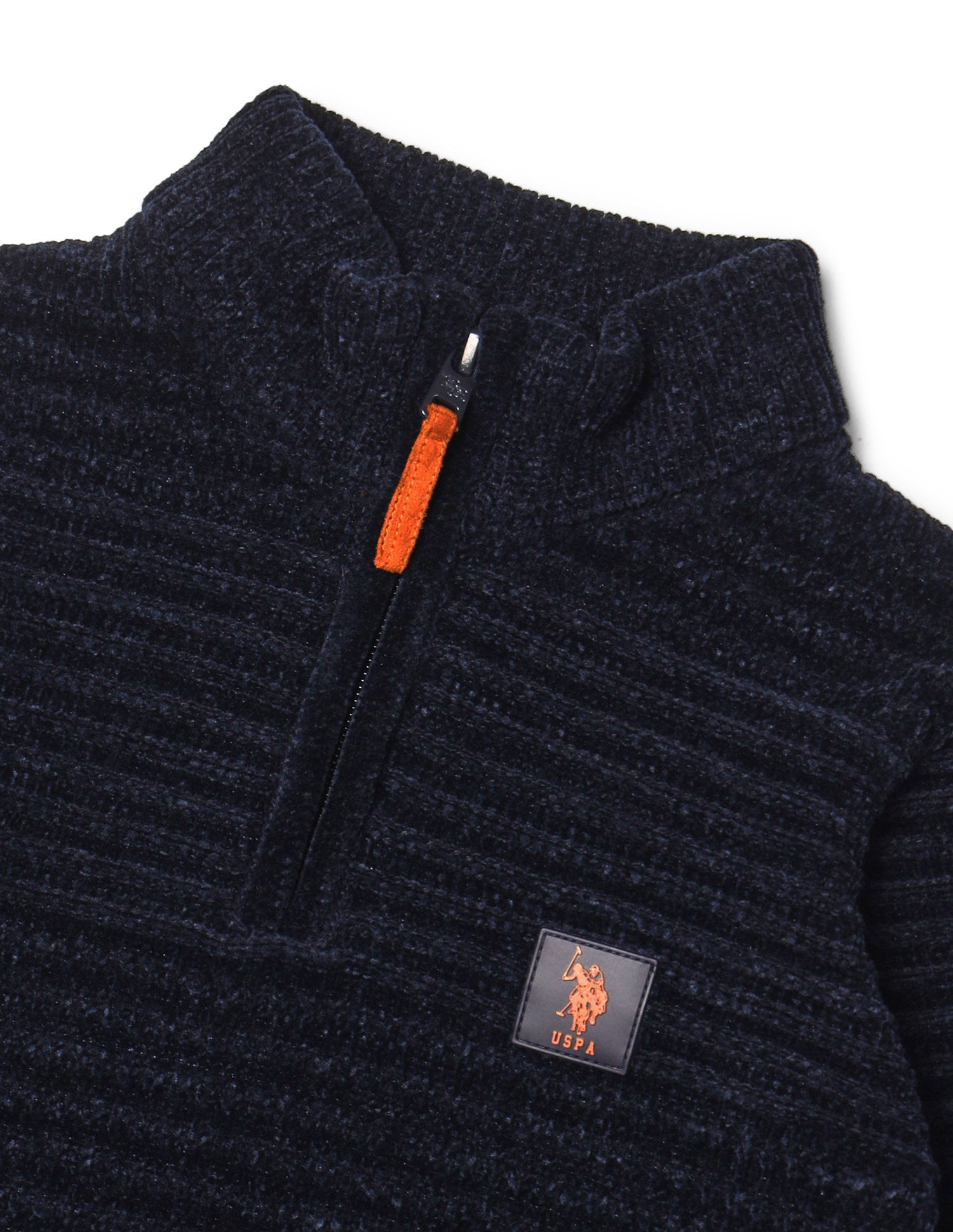 Boys Textured Regular Fit Sweater Navy - U.S. POLO ASSN. | Large