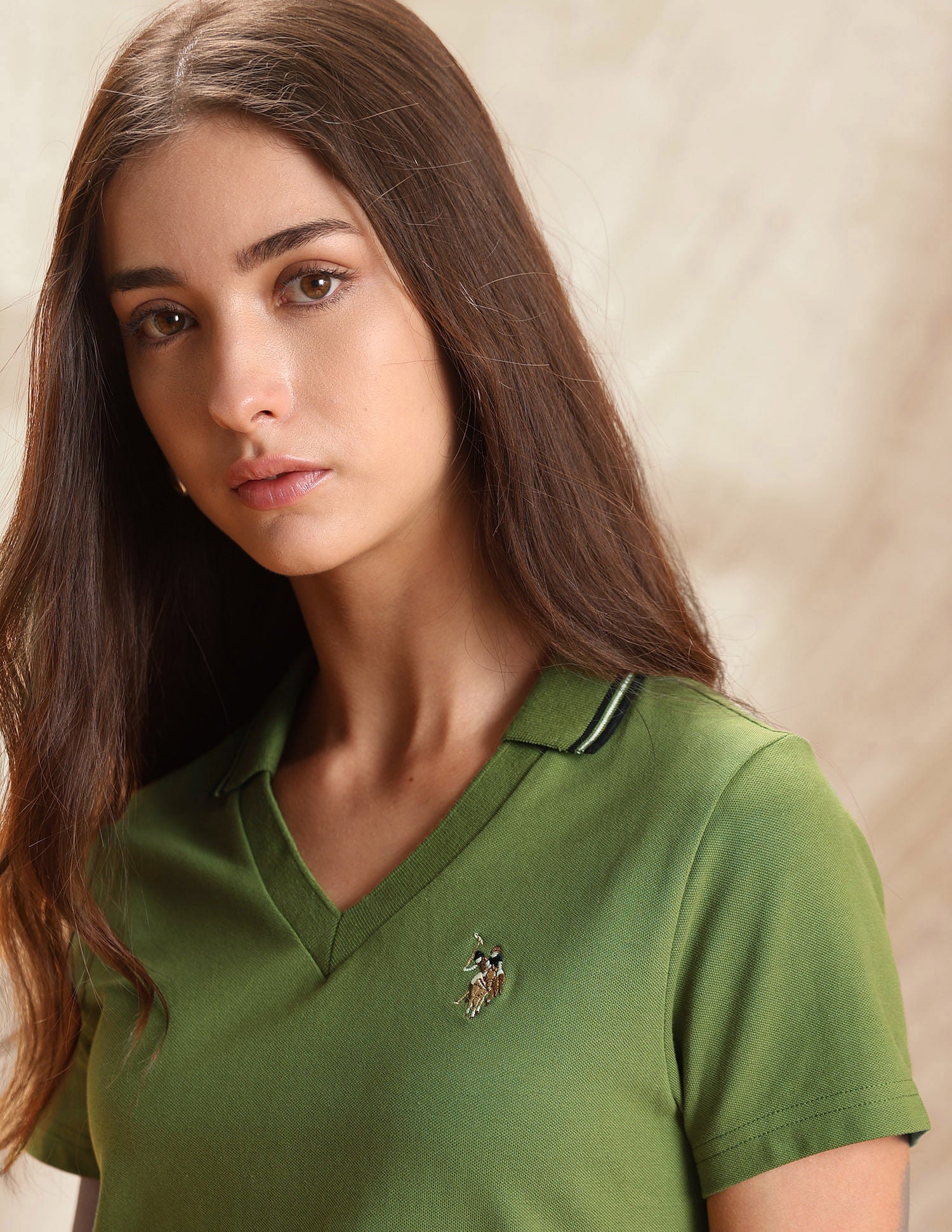 Regular Fit Solid Polo Shirt Olive - U.S. POLO ASSN. | Large