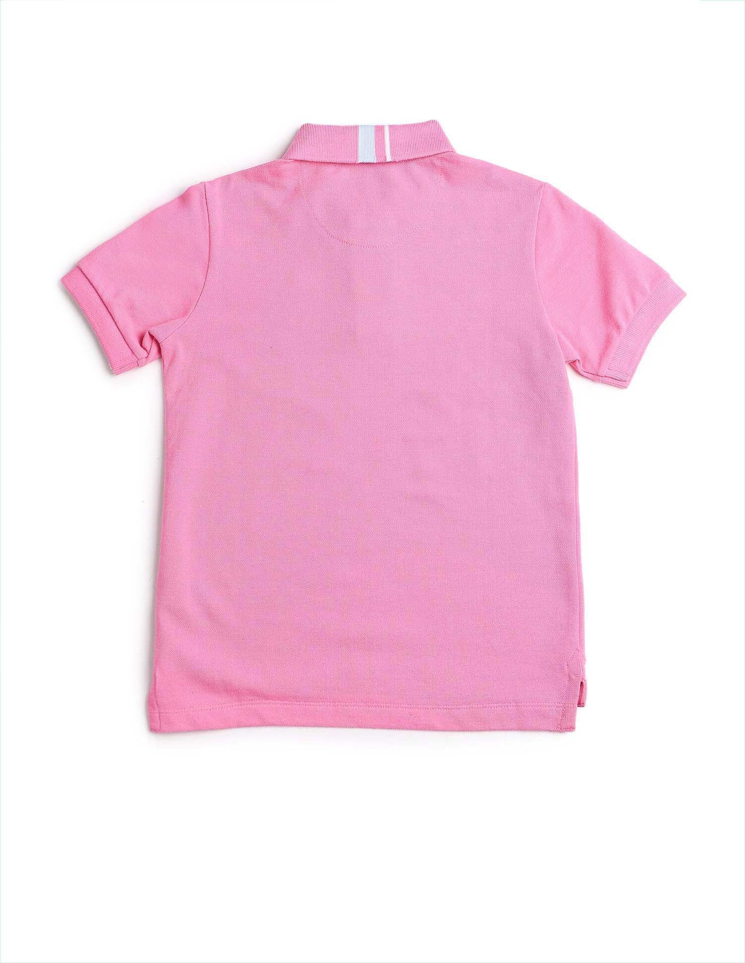 Boys Pure Cotton Regular Fit Polo Shirt Light Pink - U.S. POLO ASSN. | Large