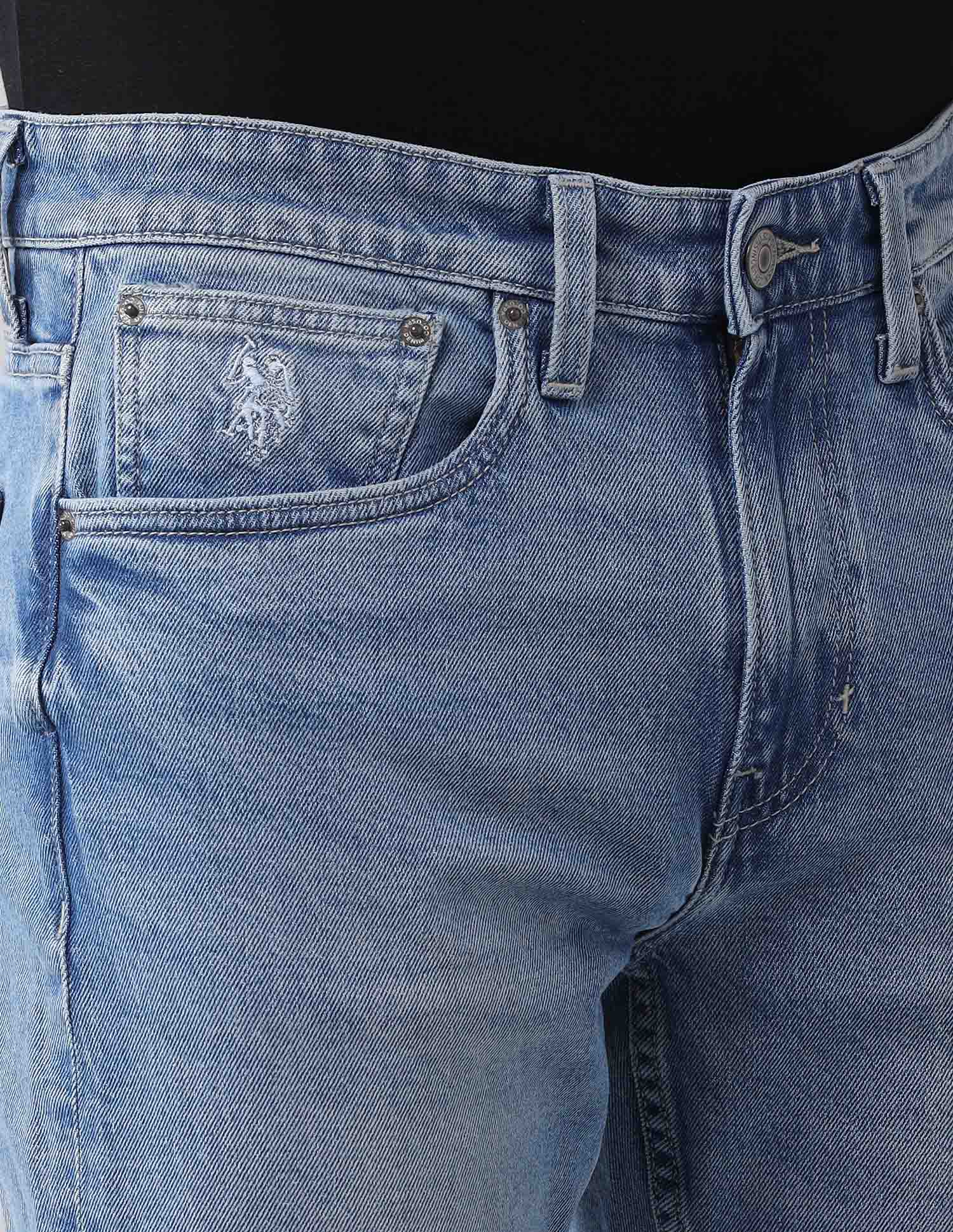 Harold Slim Straight Fit Vintage Jeans Light Blue - U.S. Polo Assn. India | Large