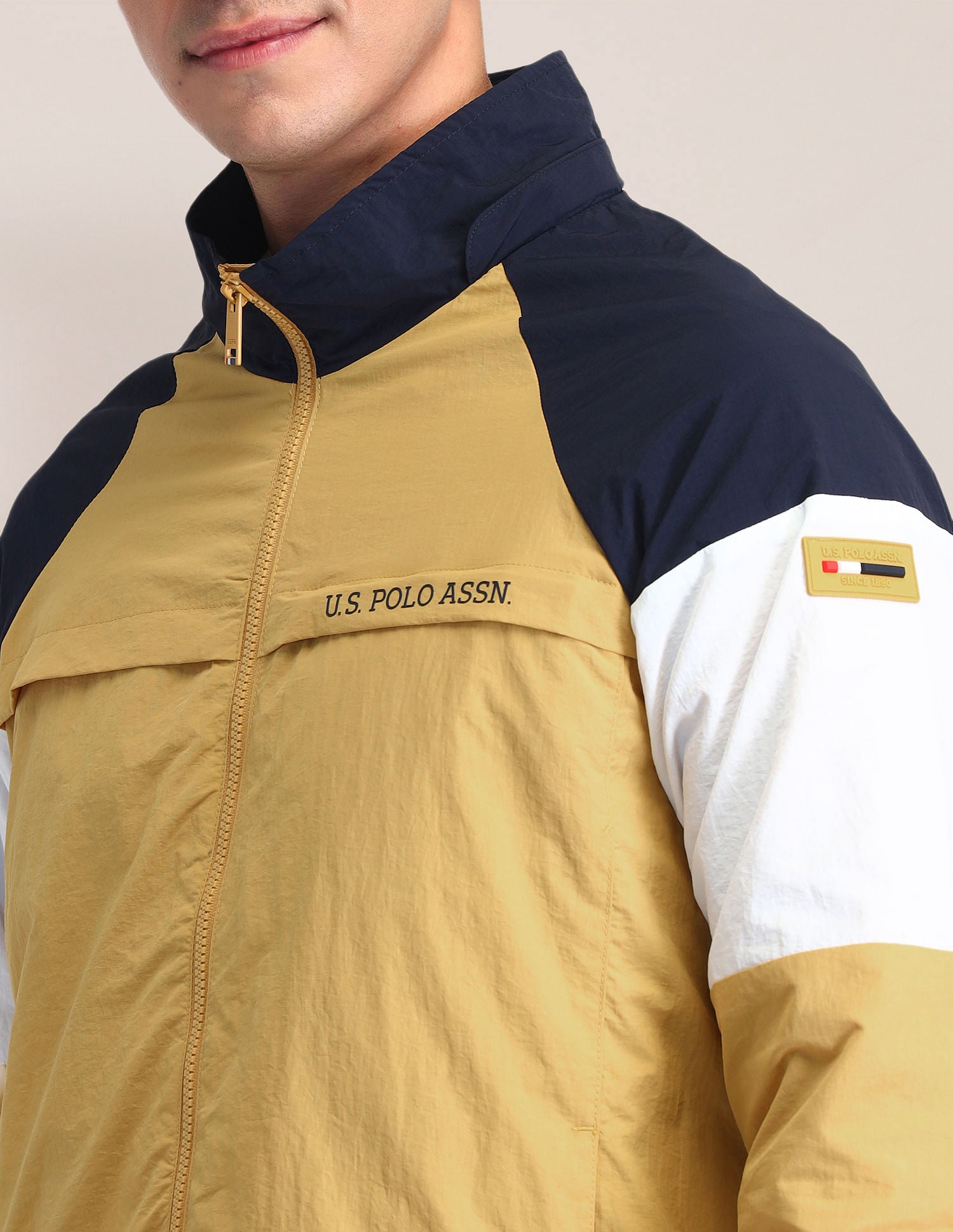 Regular Fit Solid Padded Jacket Navy - U.S. POLO ASSN. | Large