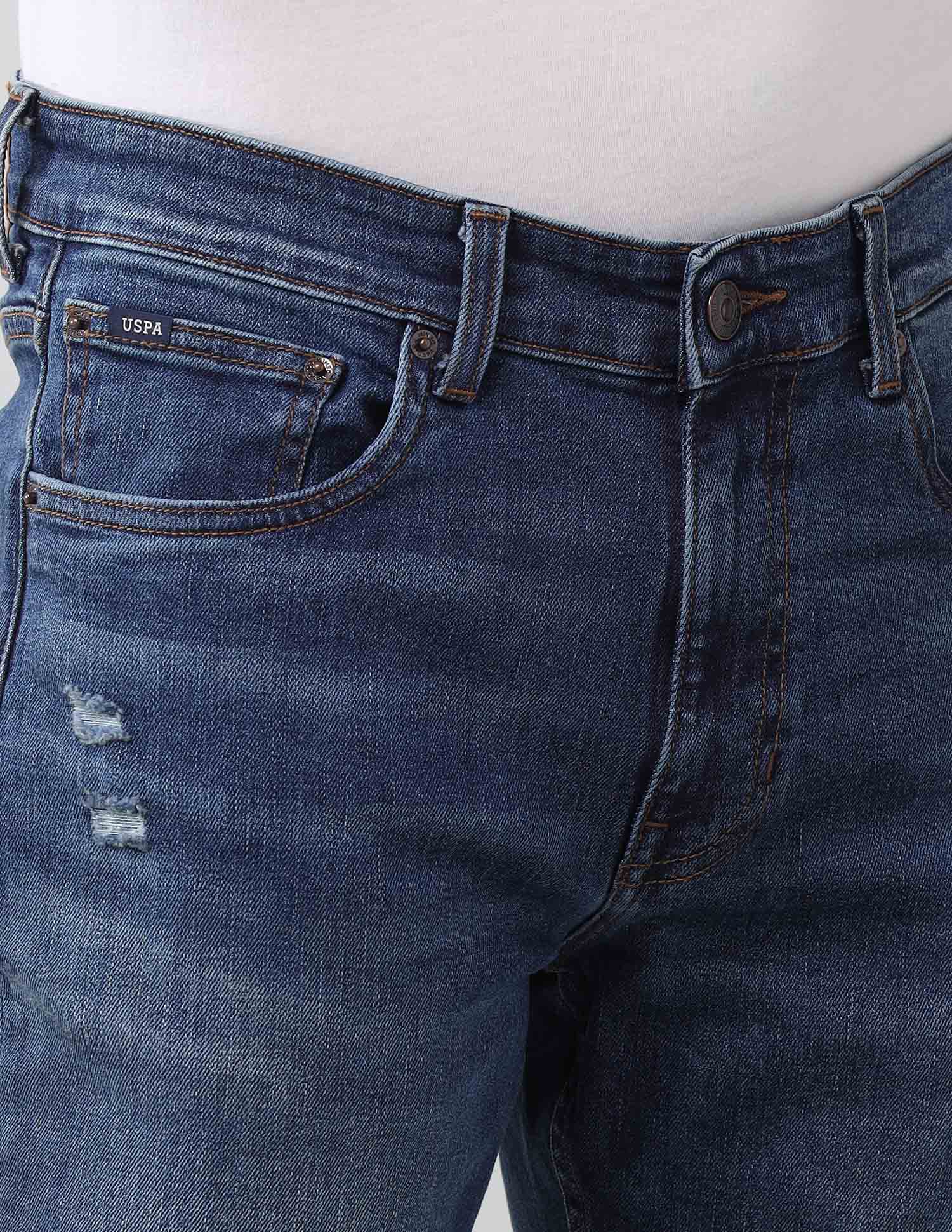 Harold Slim Straight Fit Vintage Jeans Mid Wash - U.S. Polo Assn. India | Large