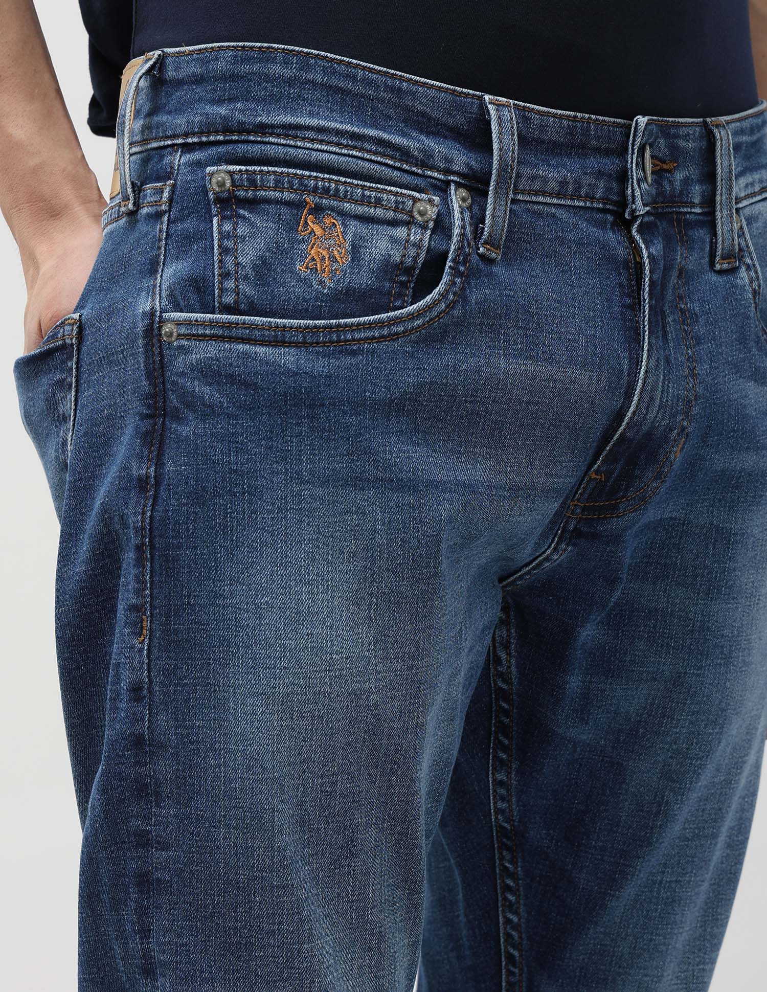 Henry Tapered Fit Blue Jeans Blue - U.S. POLO ASSN. | Large