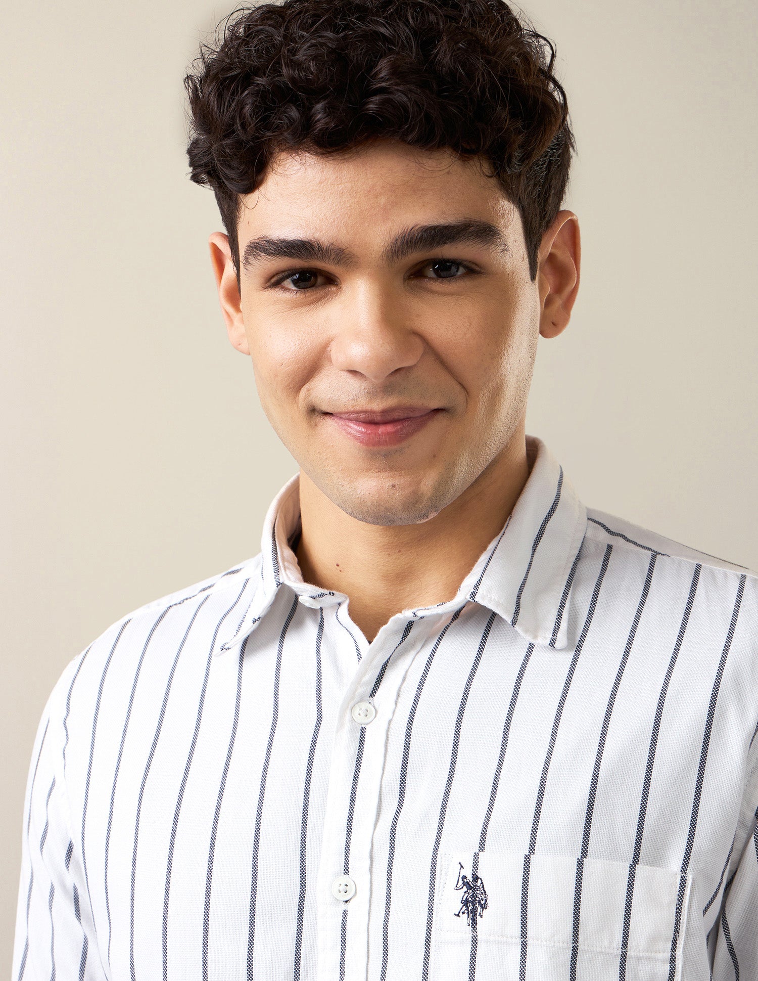 Vertical Striped Regular Fit Shirt White - U.S. Polo Assn. India | Large