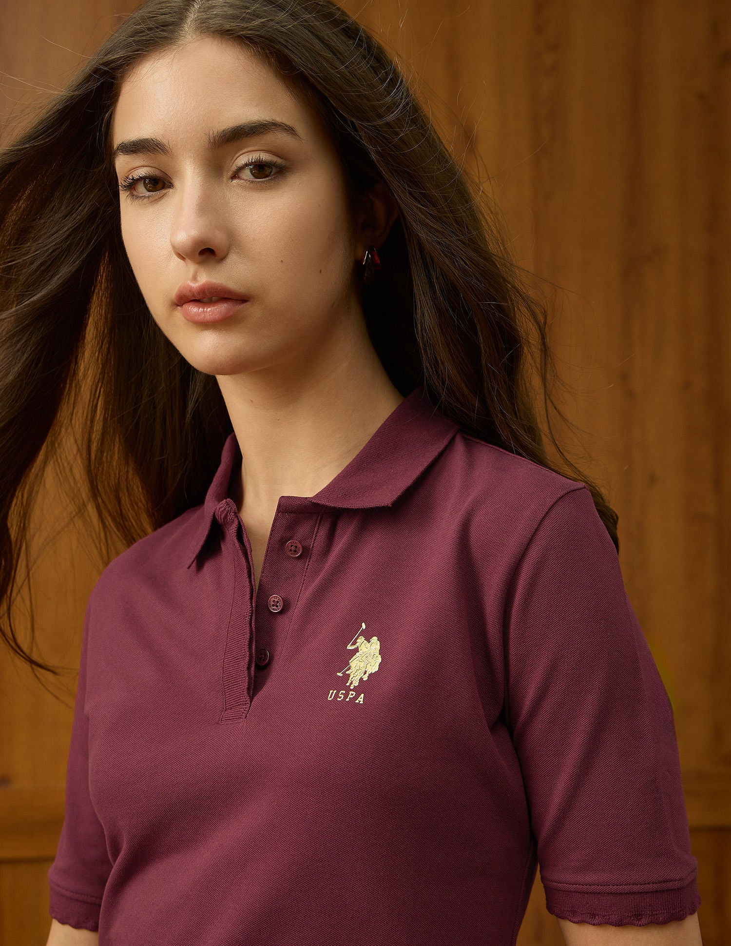Regular Fit Solid Polo Shirt Wine - U.S. POLO ASSN. | Large