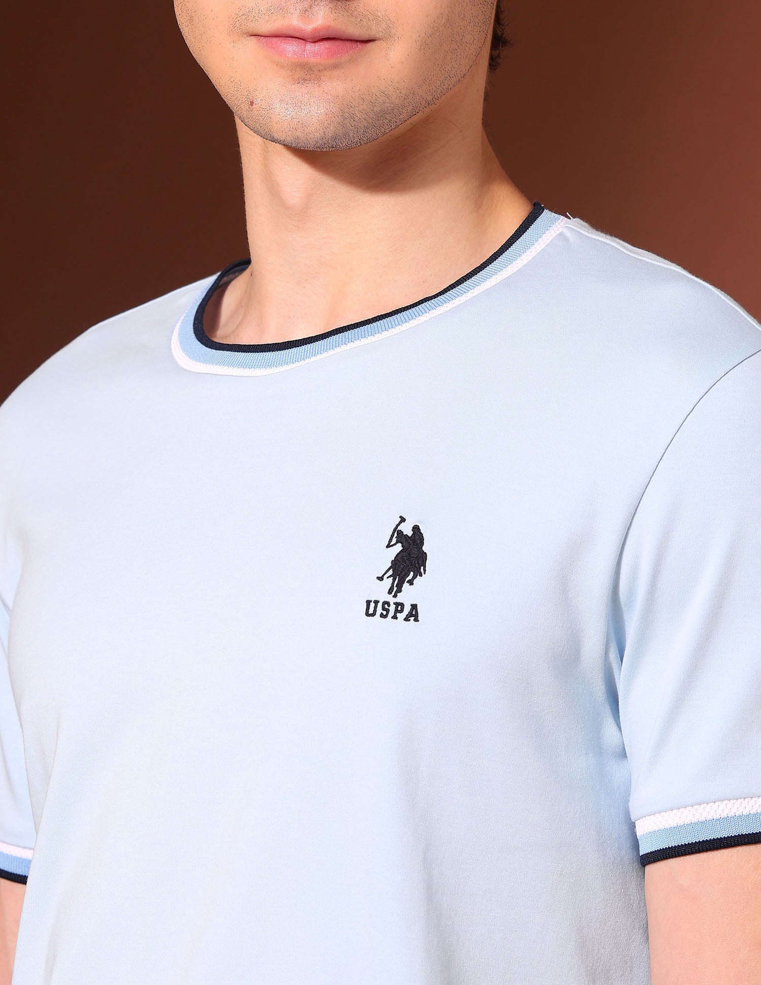 Pure Cotton Working Holiday T-Shirt Light Blue - U.S. Polo Assn. India | Large