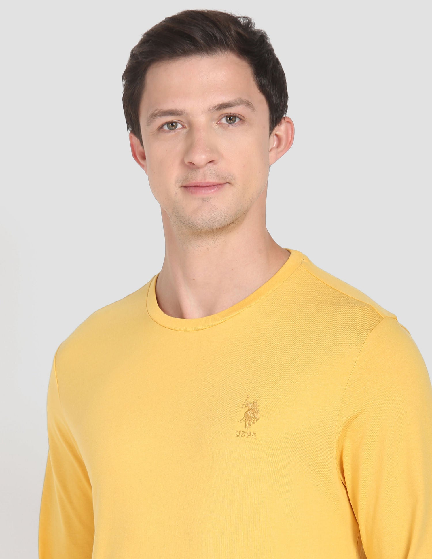 Henley Neck Solid I693 Lounge T-Shirt - Pack Of 1 Yellow - U.S. POLO ASSN. | Large