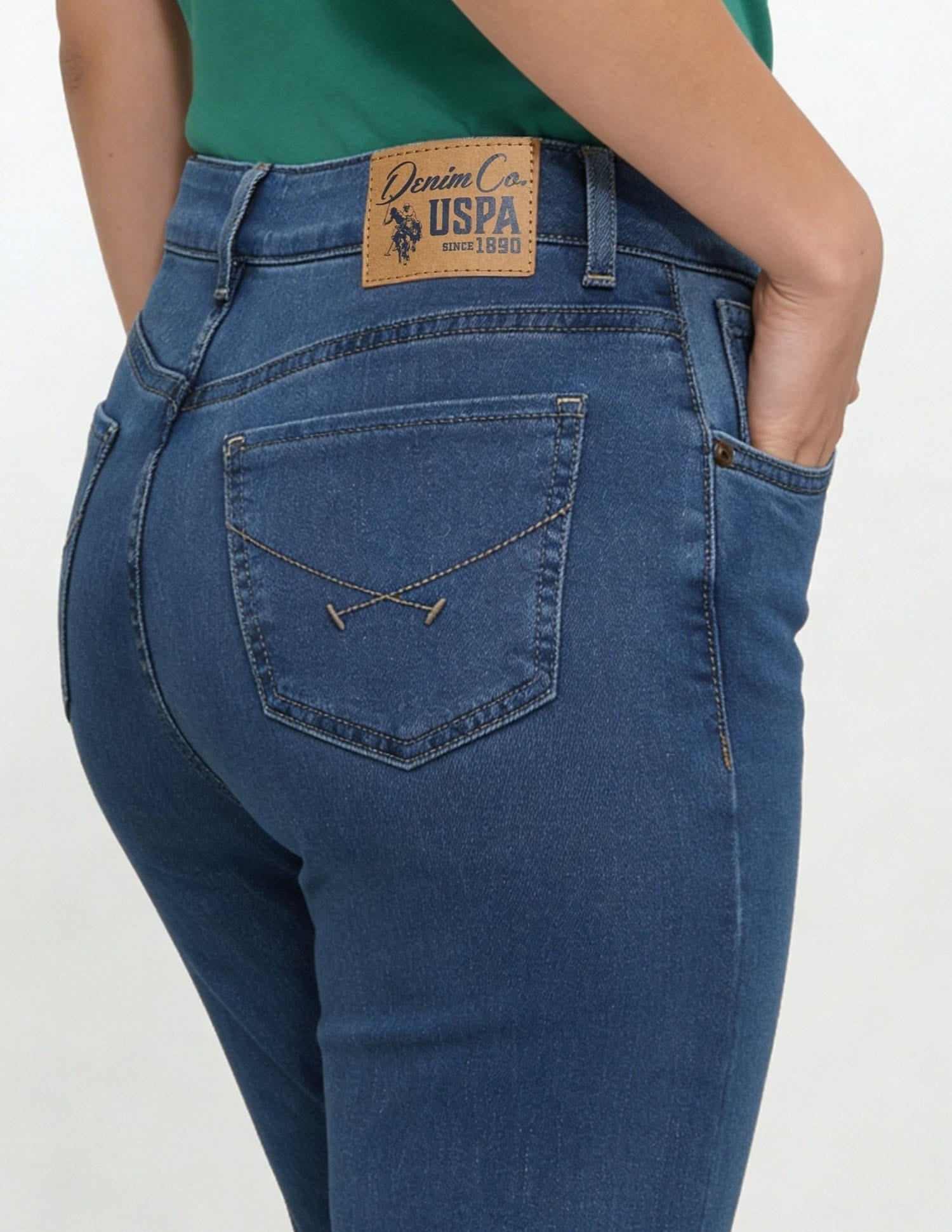 High Rise Flared Fit Jeans Blue - U.S. Polo Assn. India | Large