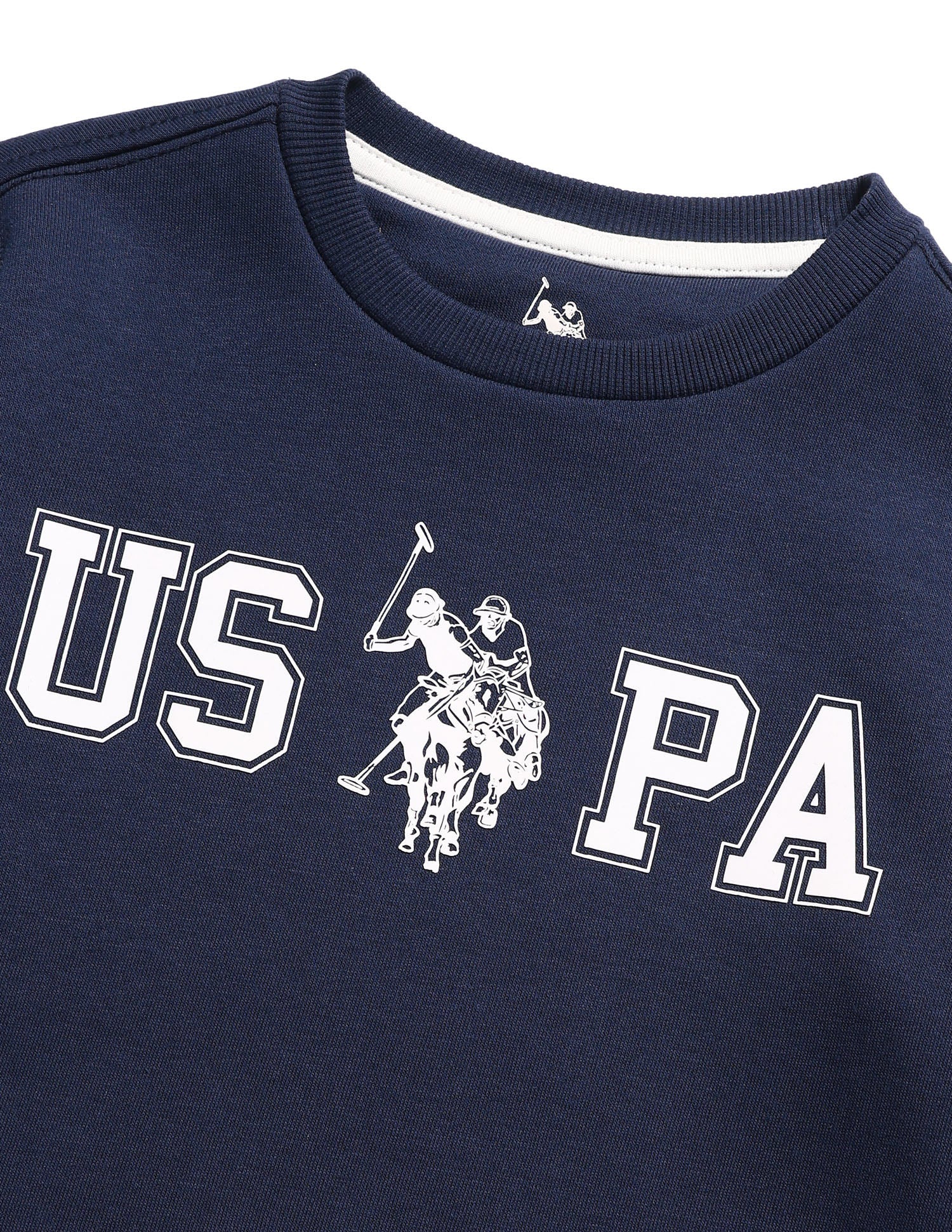 Boys Brand Printed Regular Fit Sweatshirt Navy - U.S. POLO ASSN. | Large
