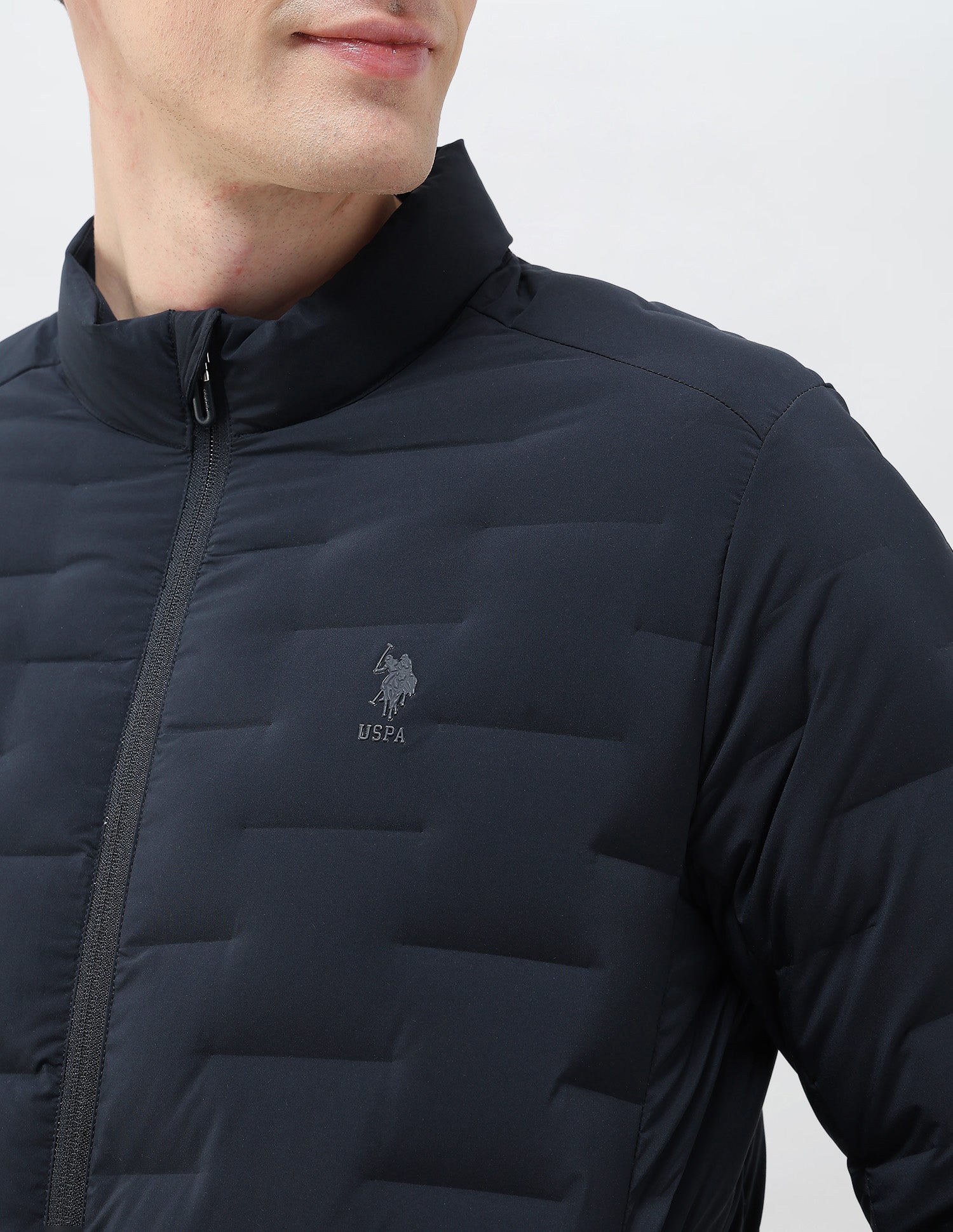 Mock Collar Regular Fit Smartheat Jacket Navy - U.S. POLO ASSN. | Large