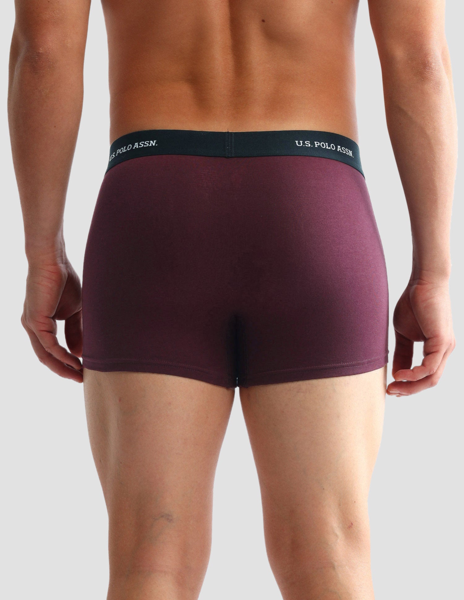 Anti Microbial Solid OET13 Trunks - Pack Of 3 Black, Navy and Burgandy - U.S. POLO ASSN. | Large