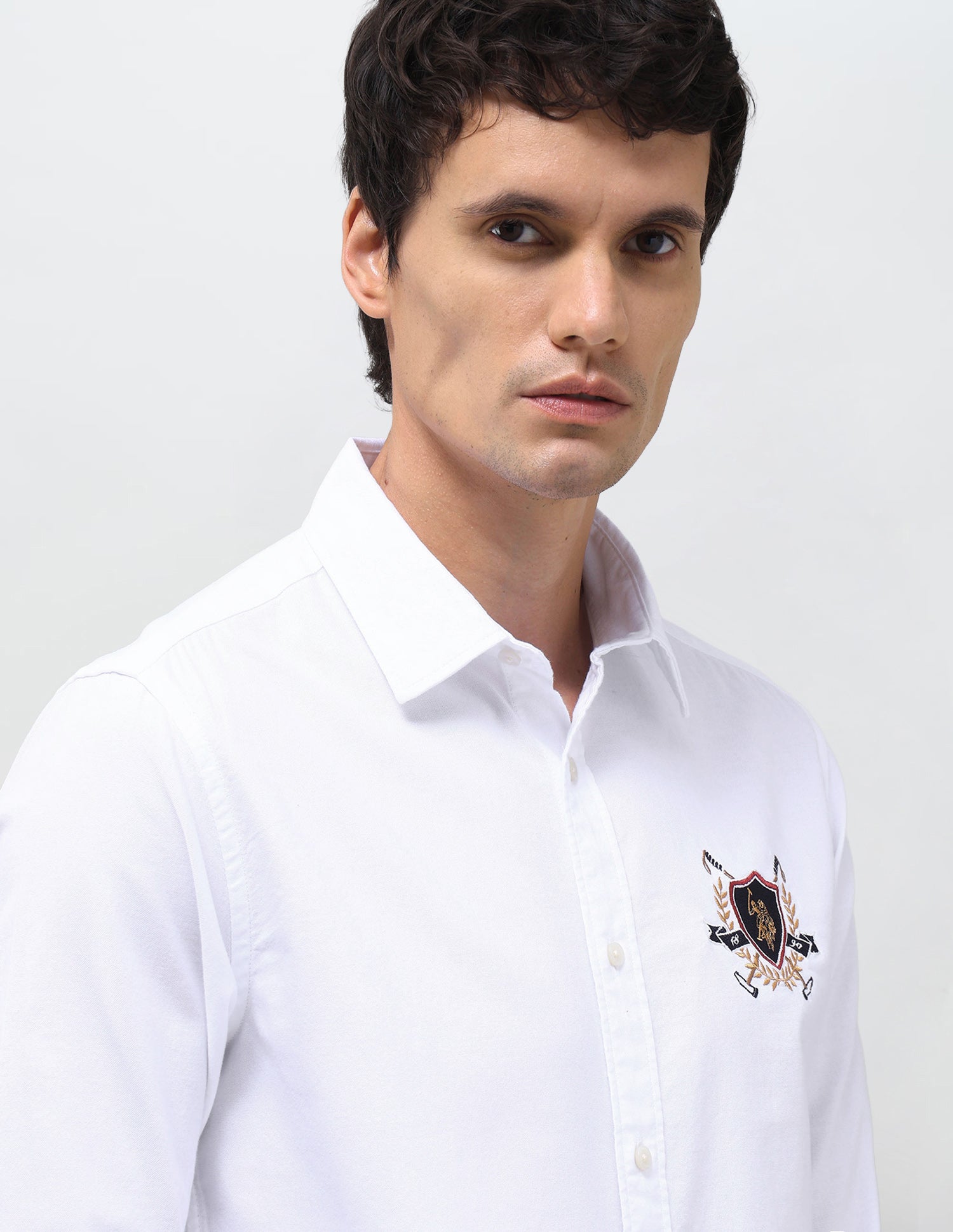 Oxford Tailored Fit Shirt White - U.S. Polo Assn. India | Large
