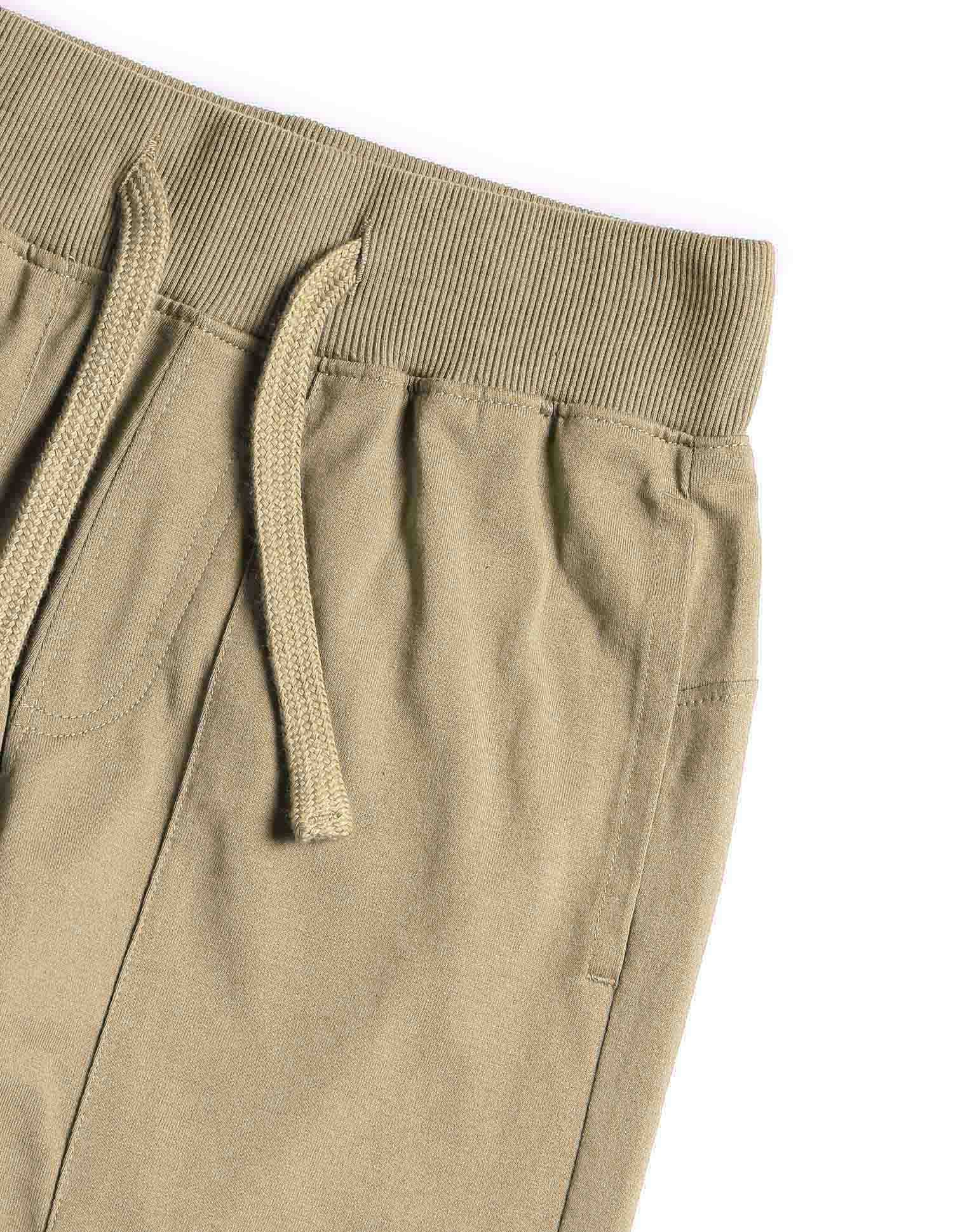 Boys Solid Mid-Rise Track Pants Brown - U.S. POLO ASSN. | Large