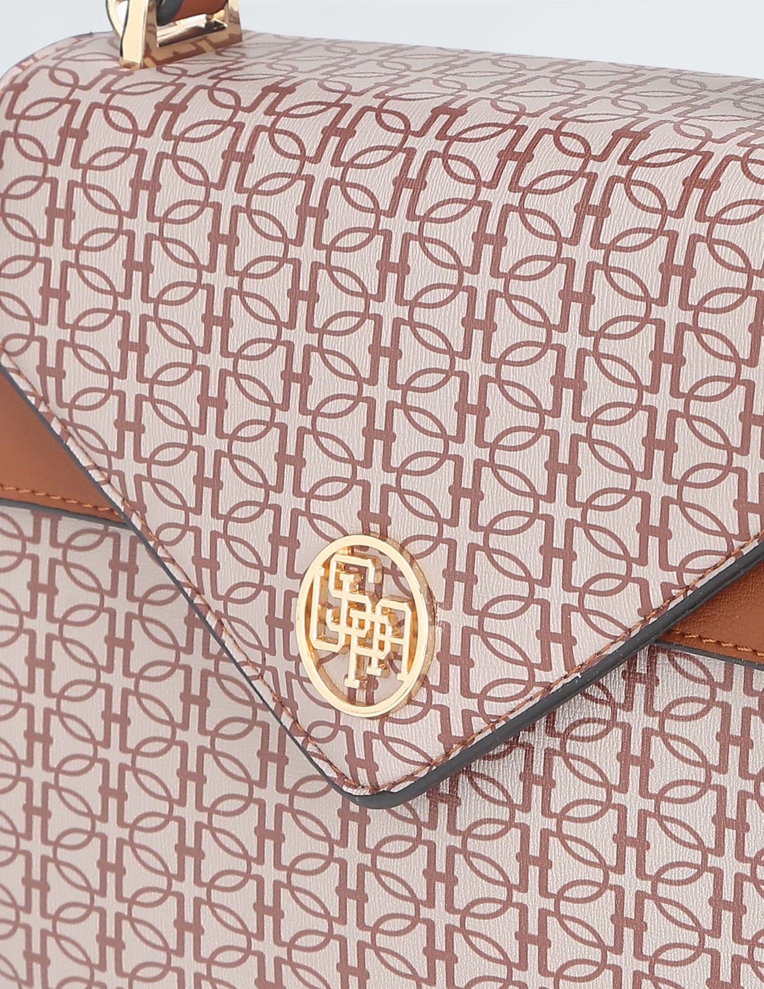 All Over Geometric Print Sling Bag Beige - U.S. POLO ASSN. | Large