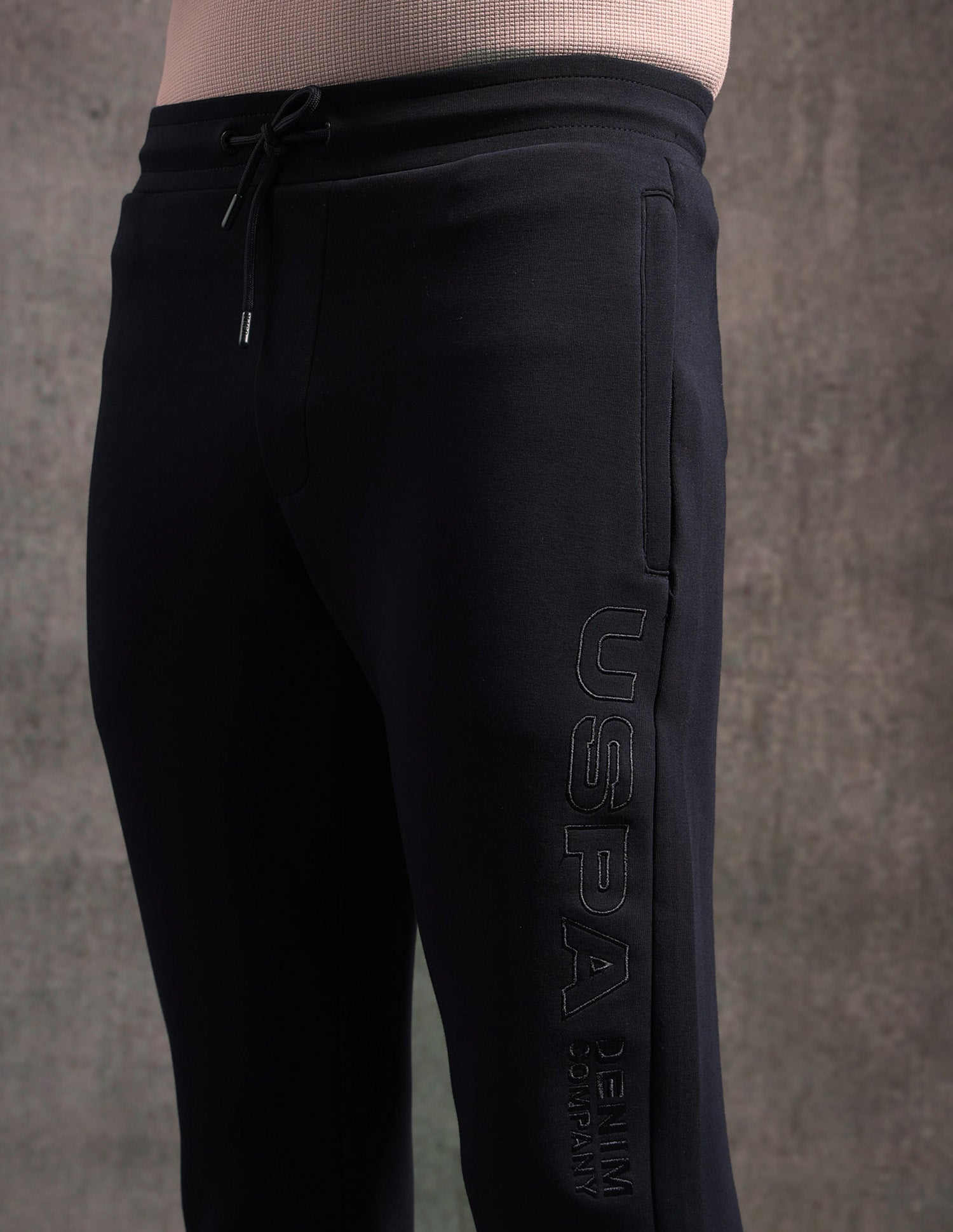 Mid Rise Black & Gold Track Pants Navy - U.S. POLO ASSN. | Large