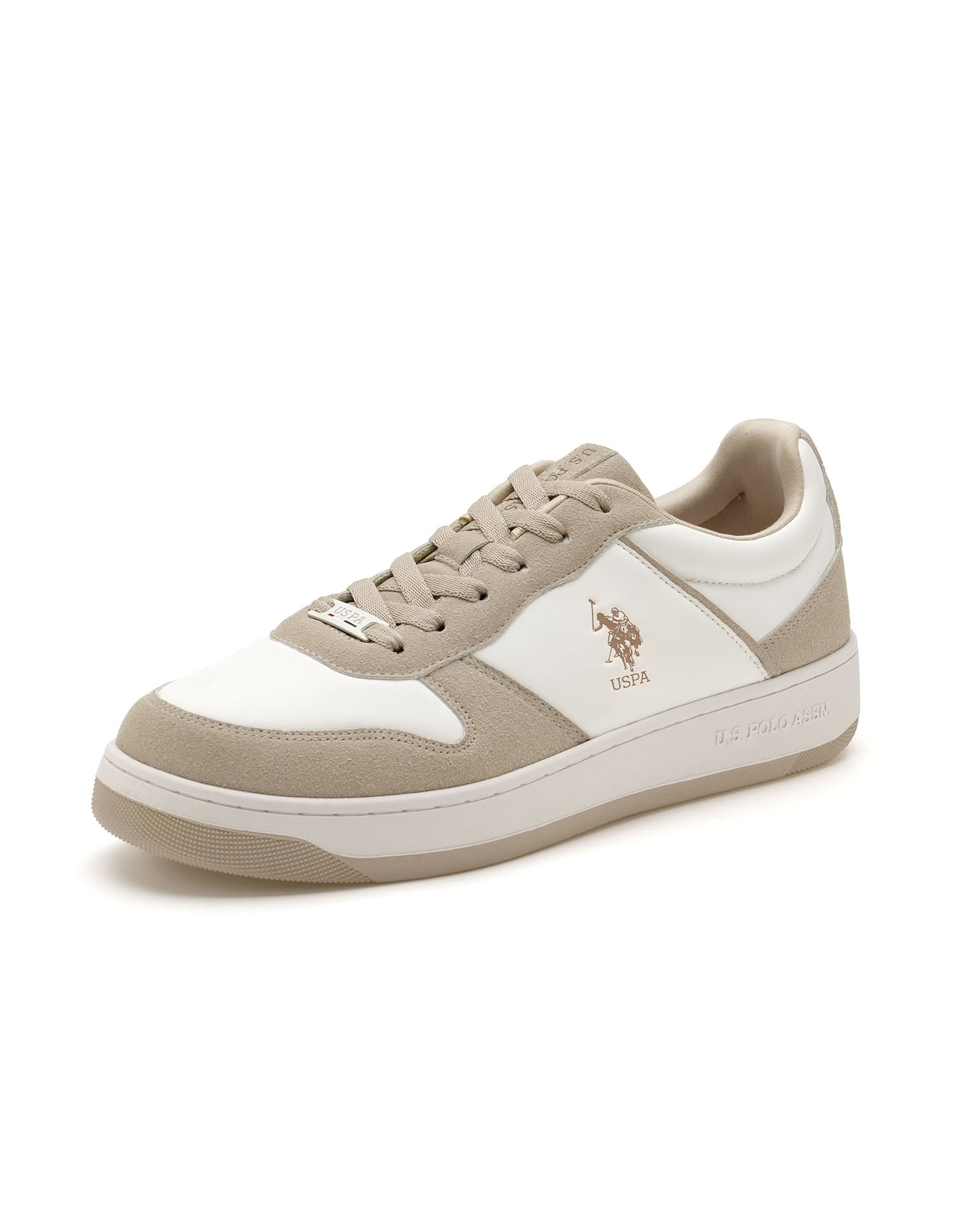 Men Joan Colourblocked Sneakers Beige - U.S. Polo Assn. India | Large