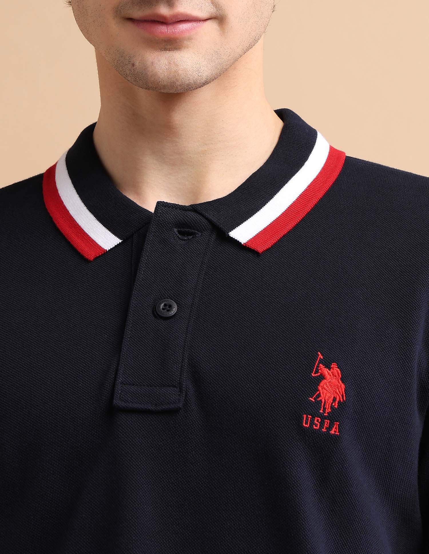 Heritage Tipped Polo Shirt Navy - U.S. POLO ASSN. | Large