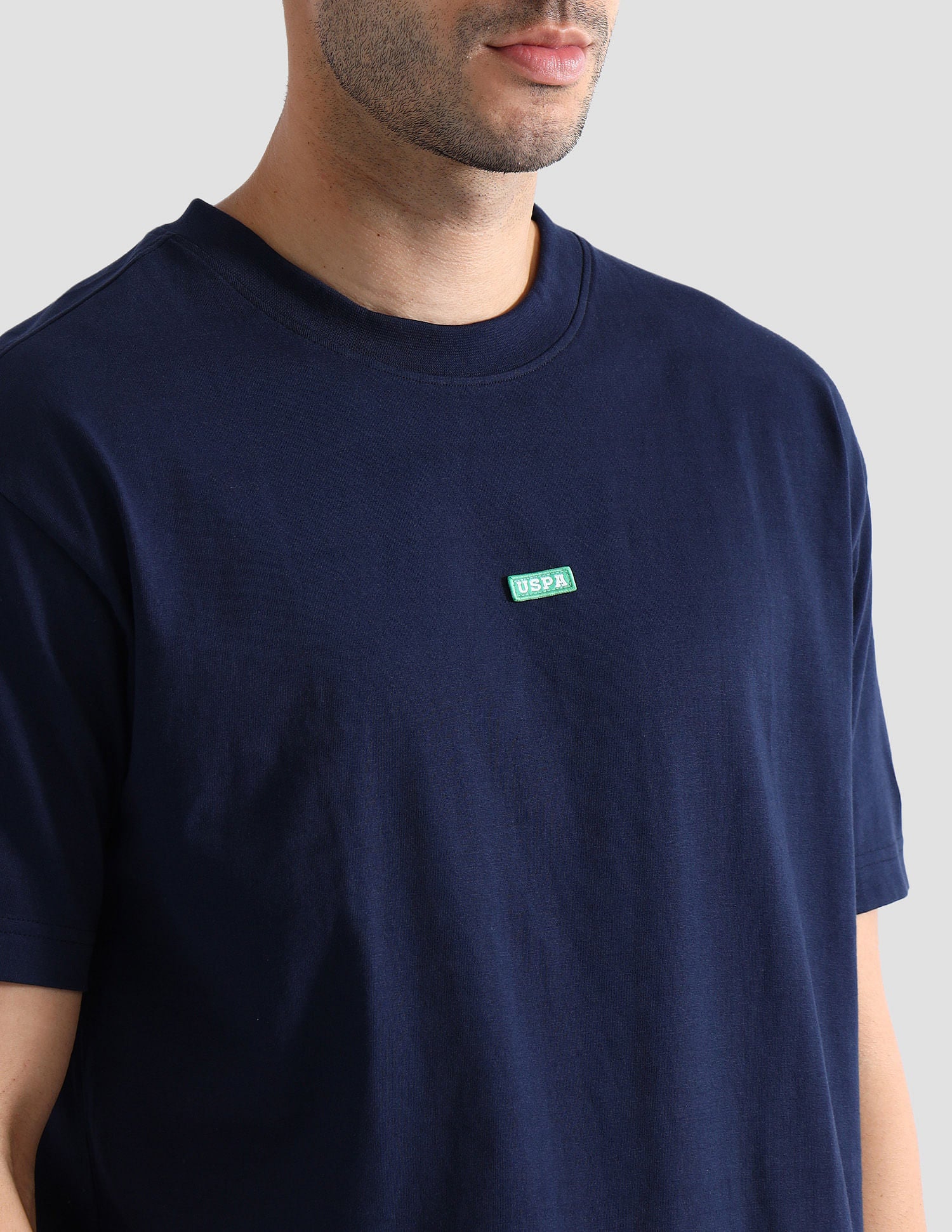 Pure Cotton Oversized OEE04 Lounge T-Shirt Navy - U.S. POLO ASSN. | Large