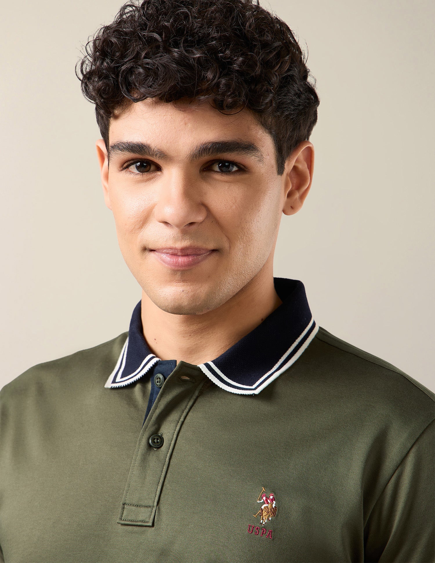 Solid Slim Fit Polo Shirt Dark Green - U.S. Polo Assn. India | Large