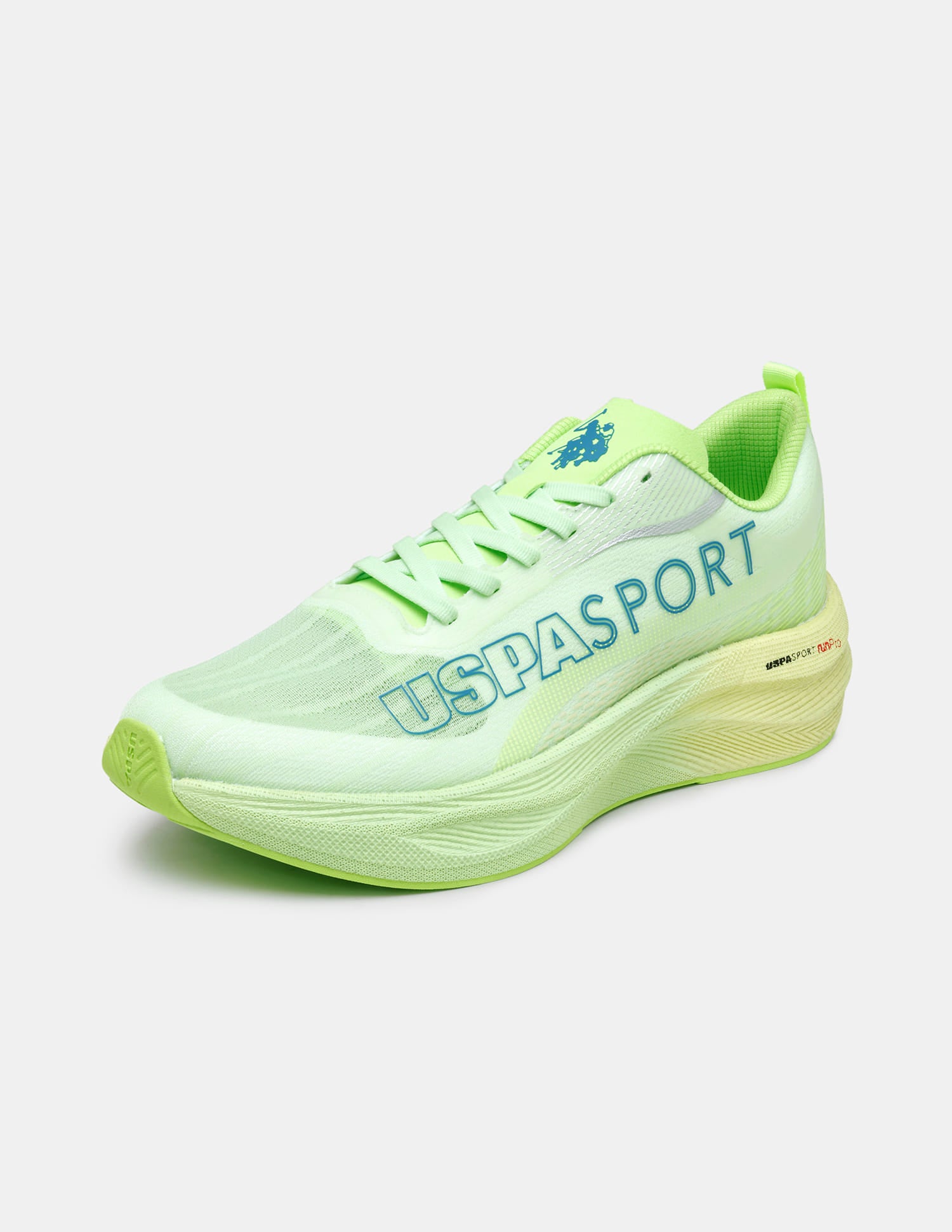 Men Oskar Uspa Sport Running Shoes Green - U.S. Polo Assn. India | Large