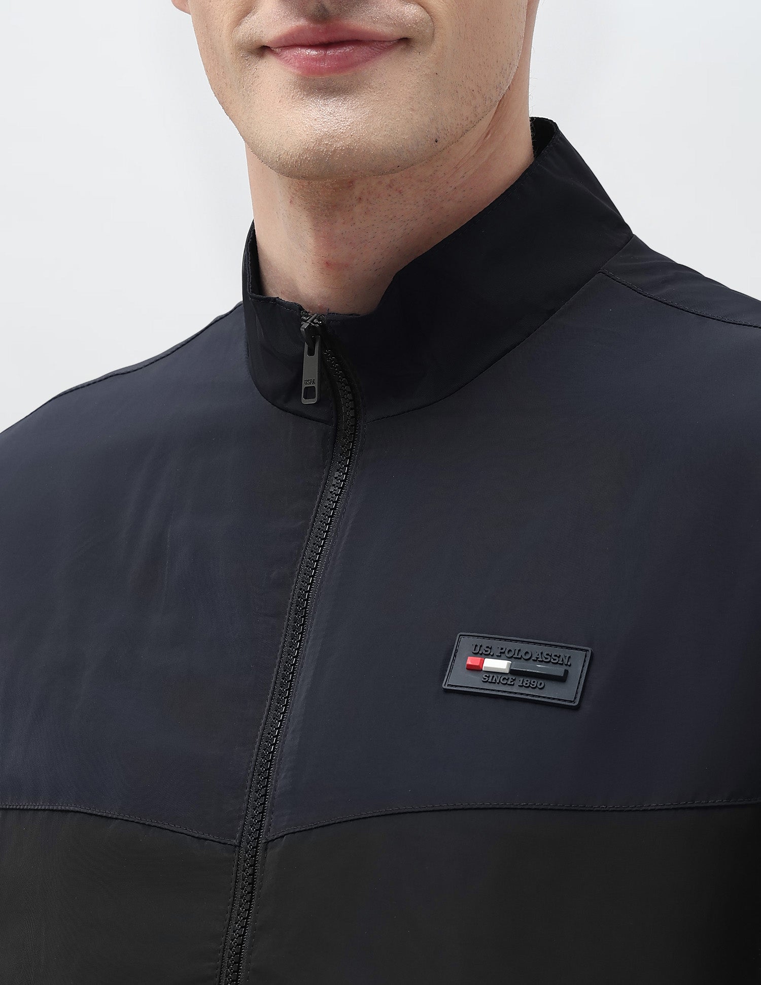 Colour Blocked Windcheater Jacket Navy - U.S. POLO ASSN. | Large
