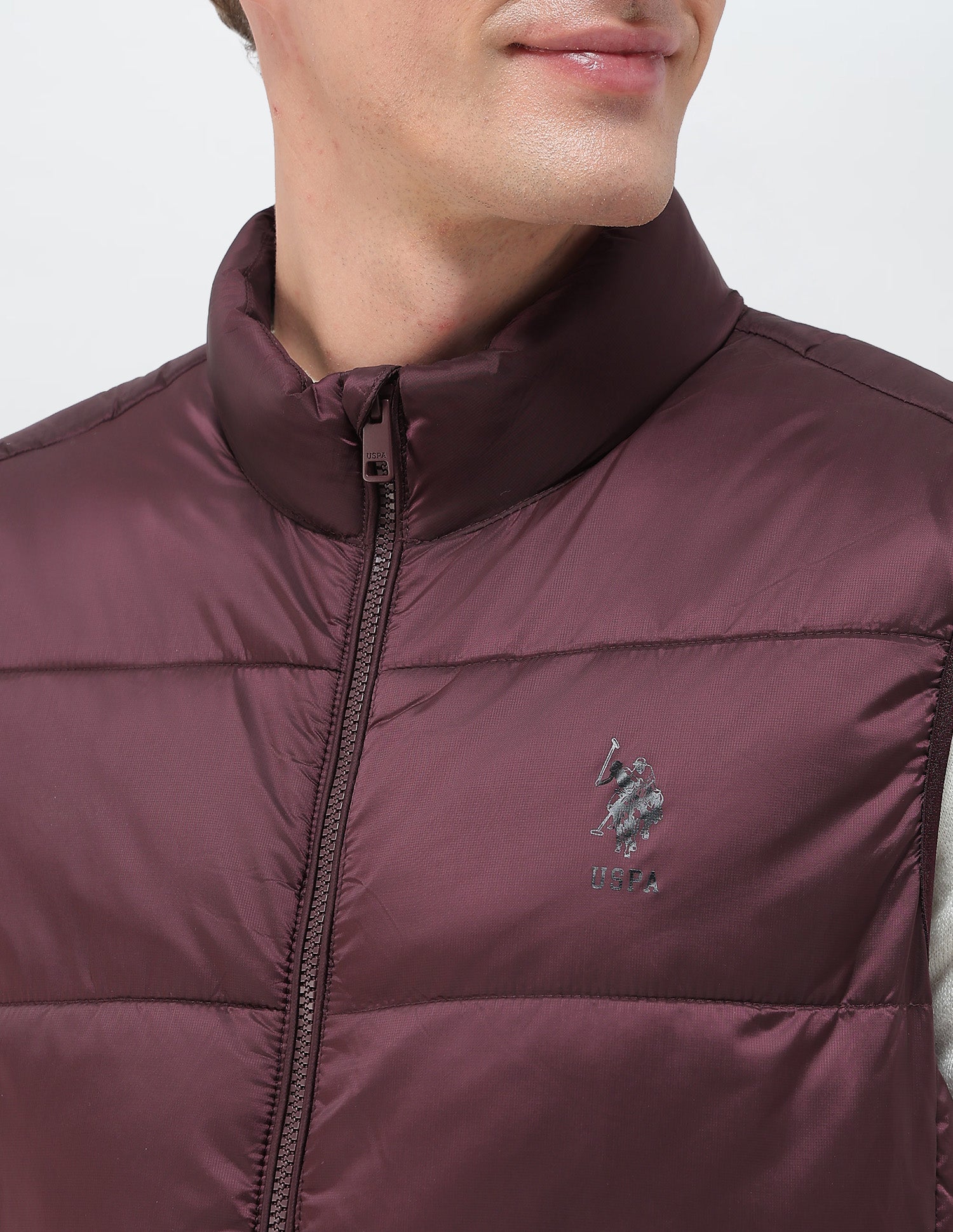 Regular Fit Packable Puffer Jacket Dark Red - U.S. Polo Assn. India | Large