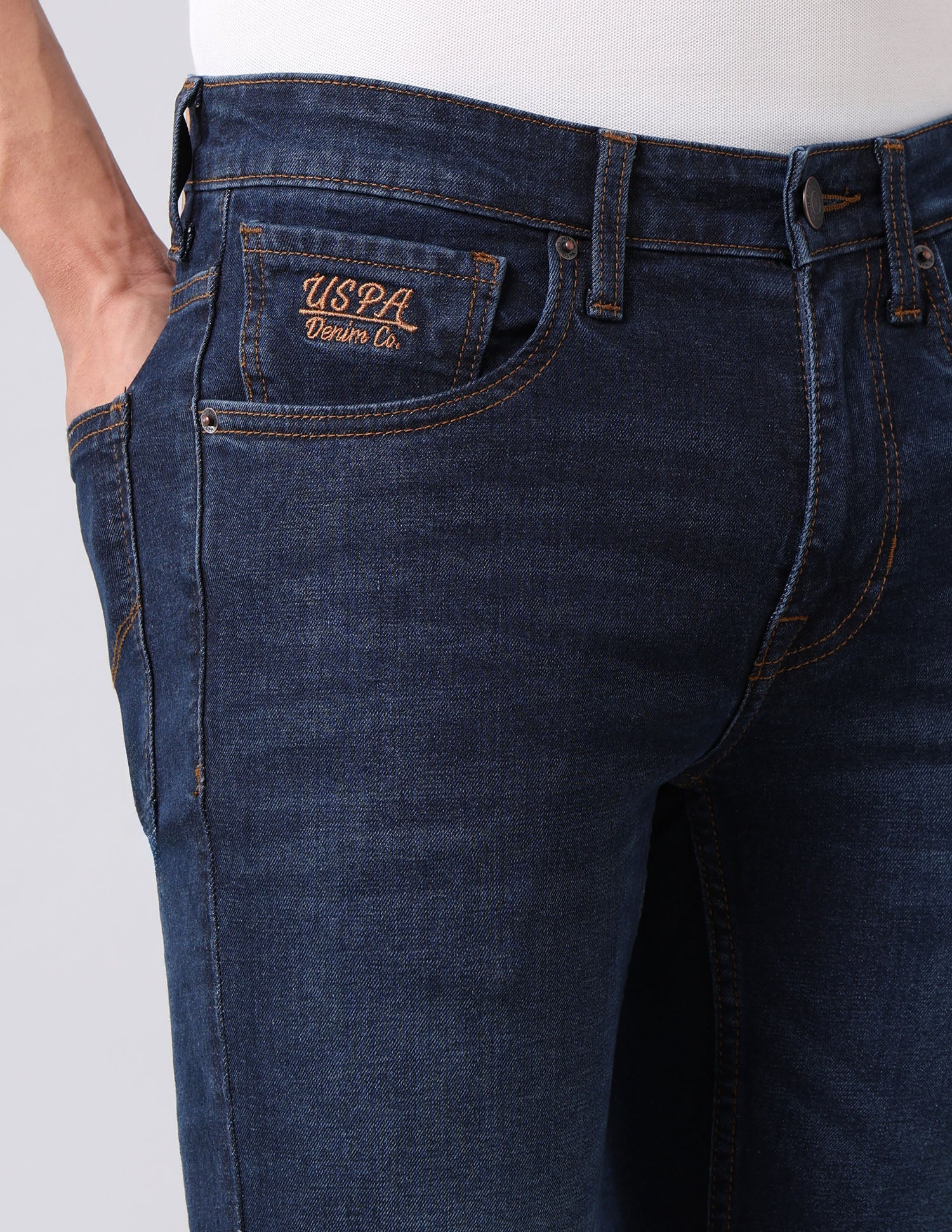 Regallo Skinny Fit Blue Jeans Blue - U.S. Polo Assn. India | Large
