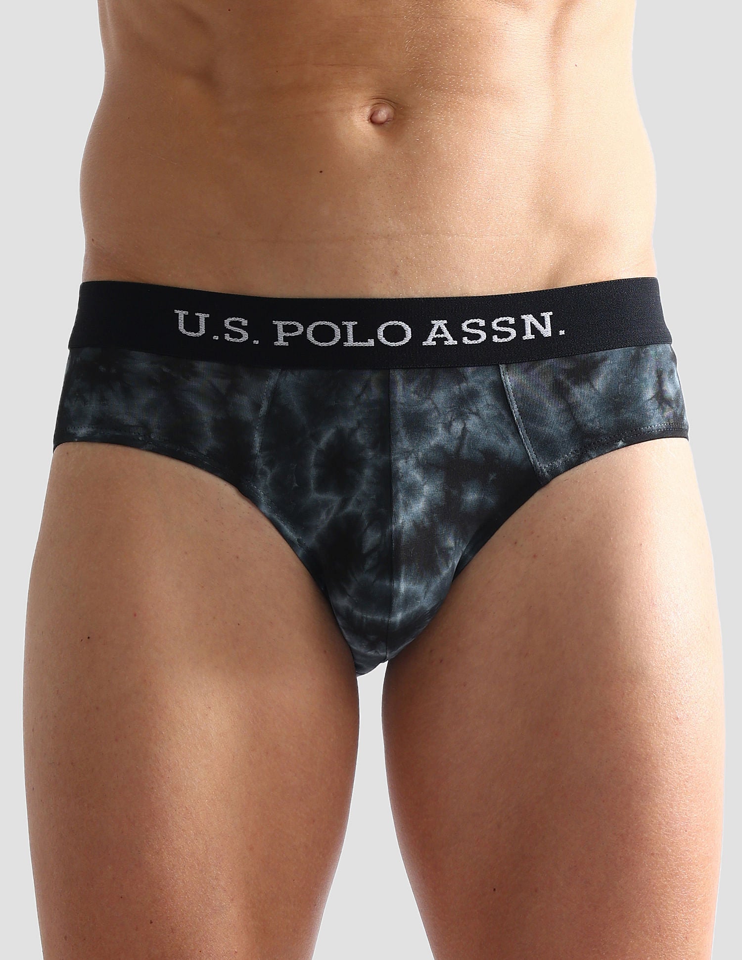 Cotton Stretch Tie Dye OEB03 Briefs - Pack Of 1 Black - U.S. POLO ASSN. | Large