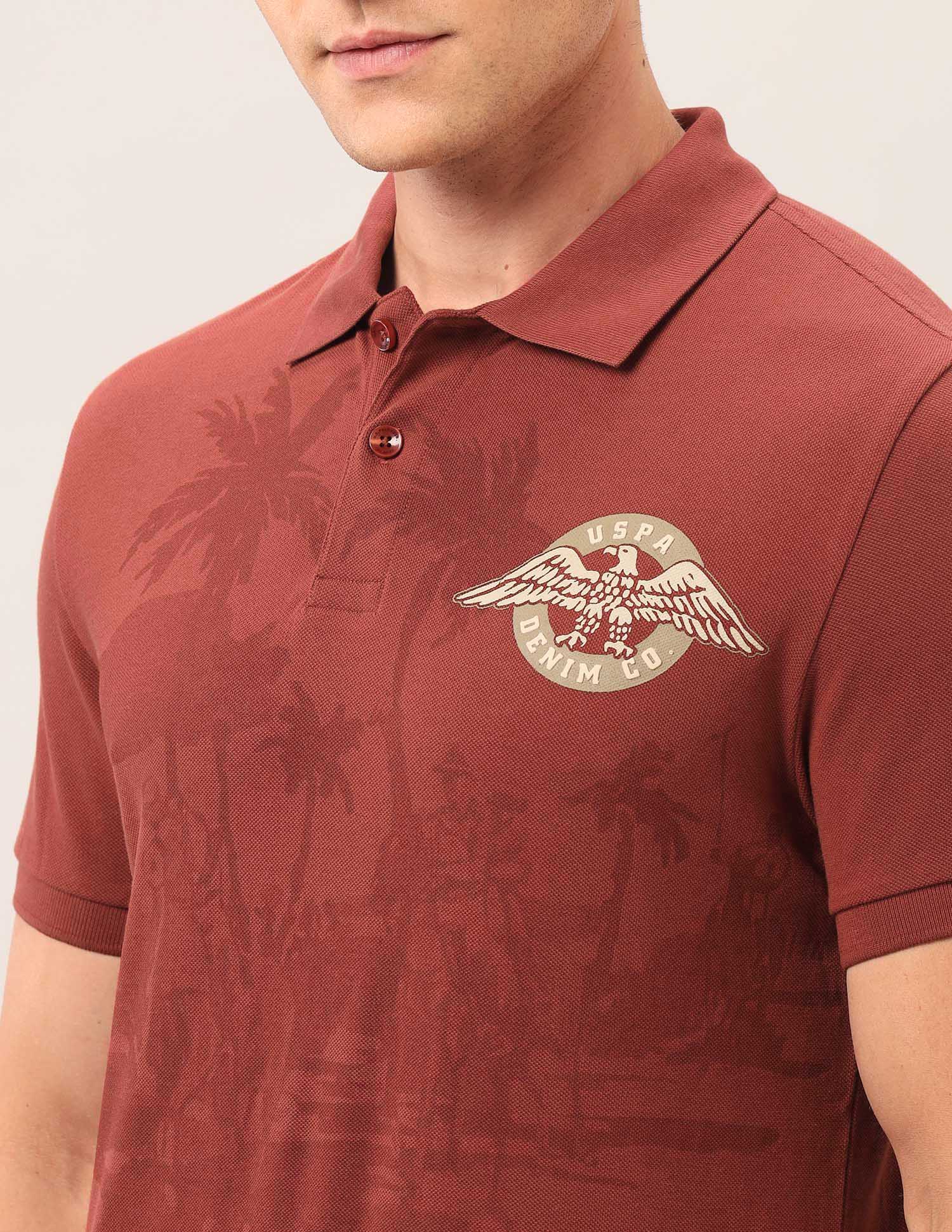 Graphic Outdoor Polo Shirt Rust - U.S. Polo Assn. India | Large