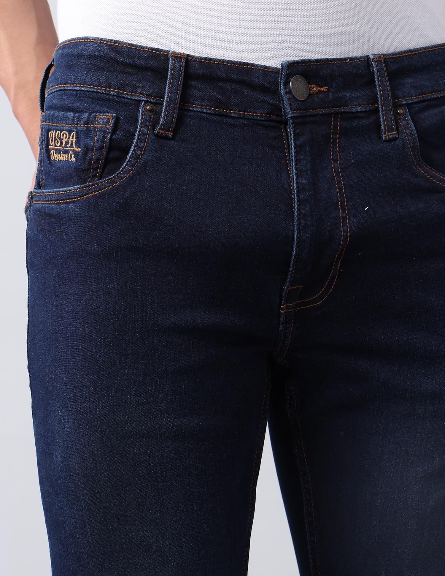 Regallo Skinny Fit Blue Jeans Blue - U.S. Polo Assn. India | Large