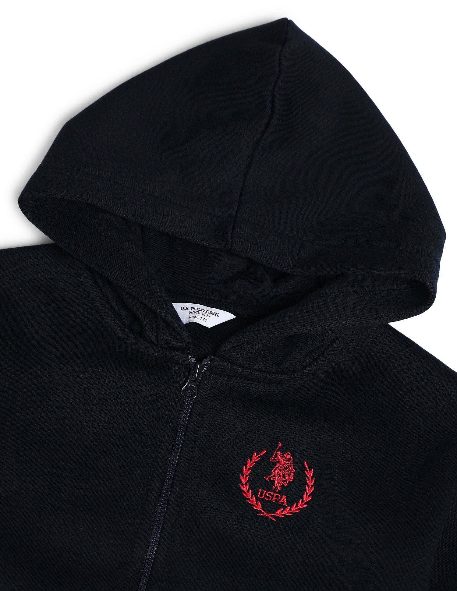 Girls Hooded Regular Fit Sweatshirt Tulle Pink - U.S. POLO ASSN. | Large