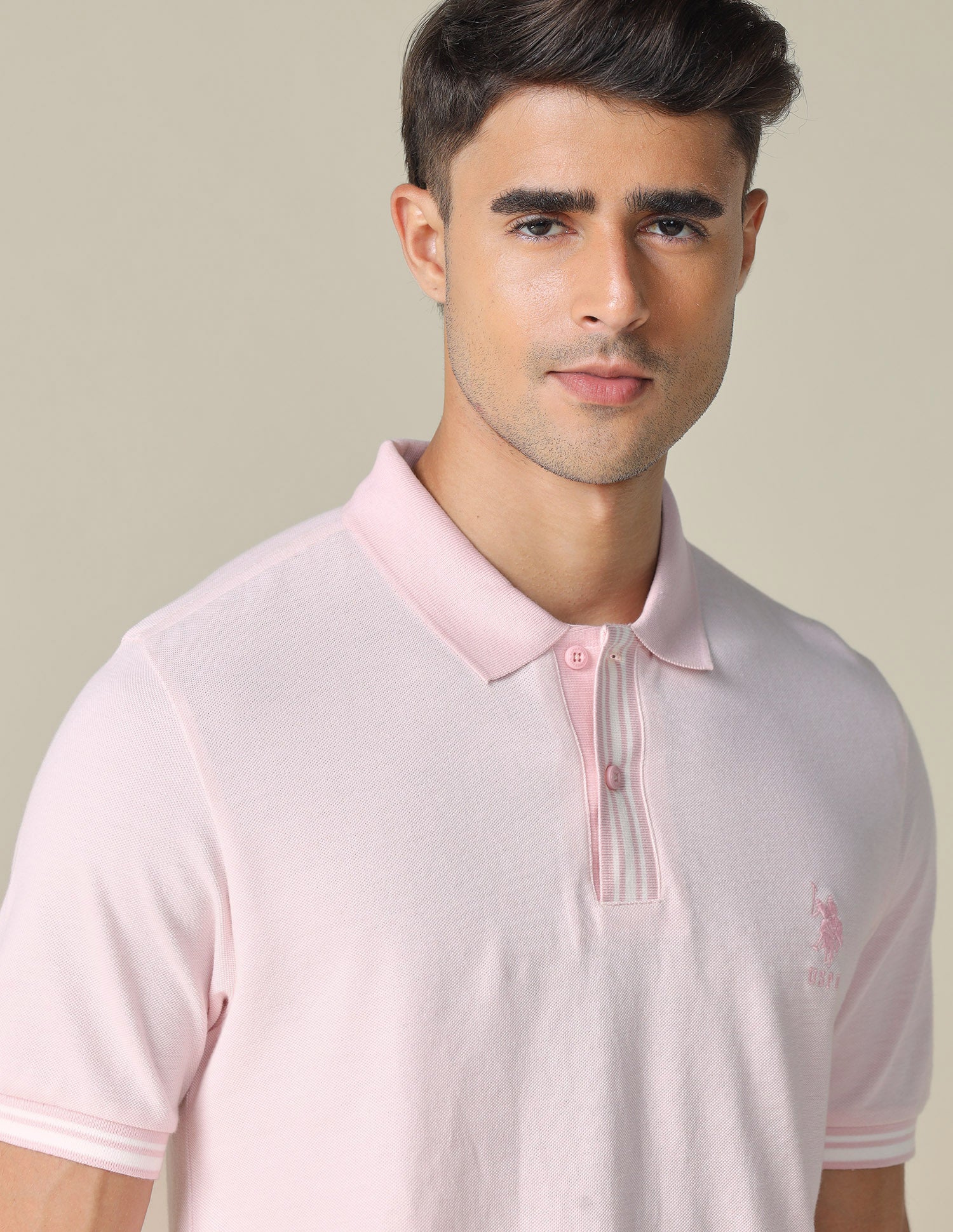 Pure Cotton Regular Fit Polo Shirt Pink - U.S. POLO ASSN. | Large
