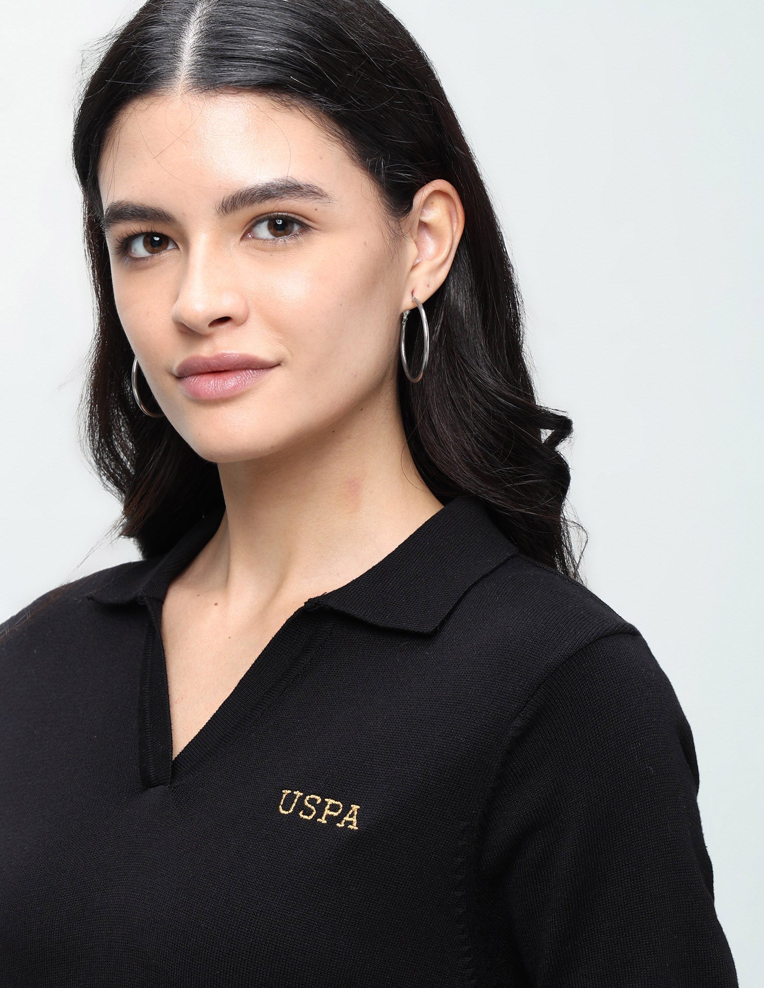 Solid Relaxed Fit Top Black - U.S. Polo Assn. India | Large